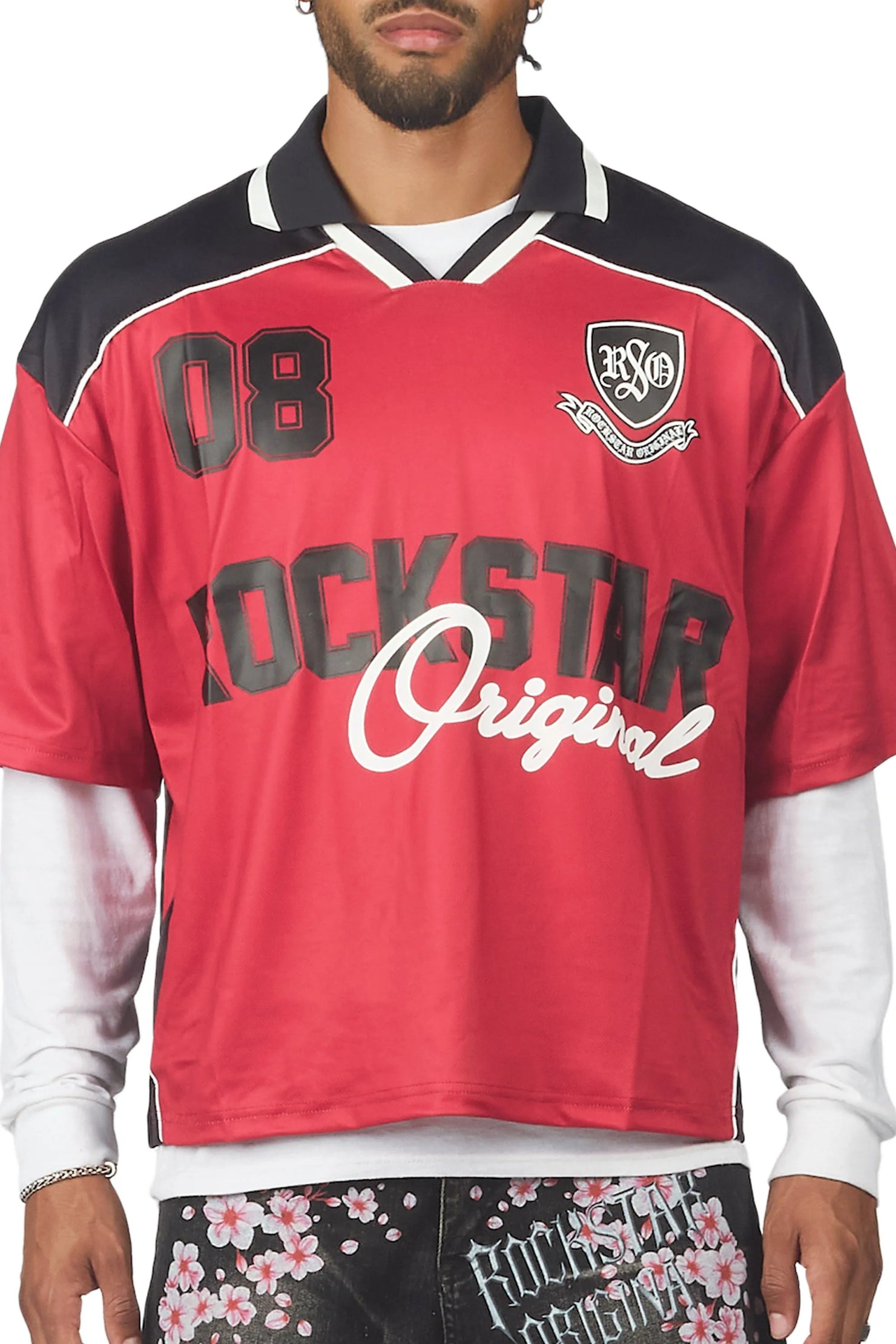 Roche Red World Soccer Inspired Graphic Jersey