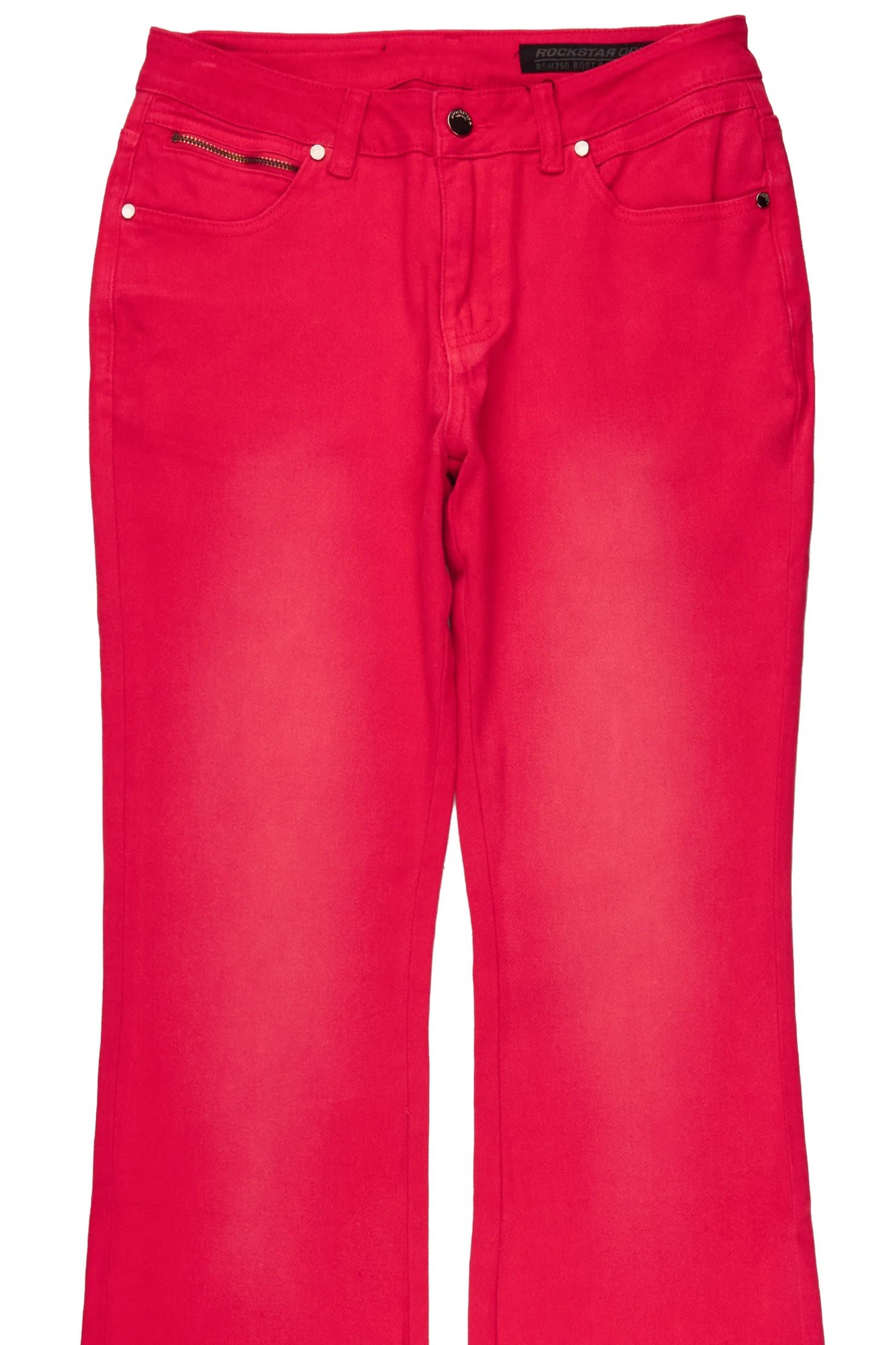 Tiriea Red Wash Low Rise Stretch Bootcut Jean