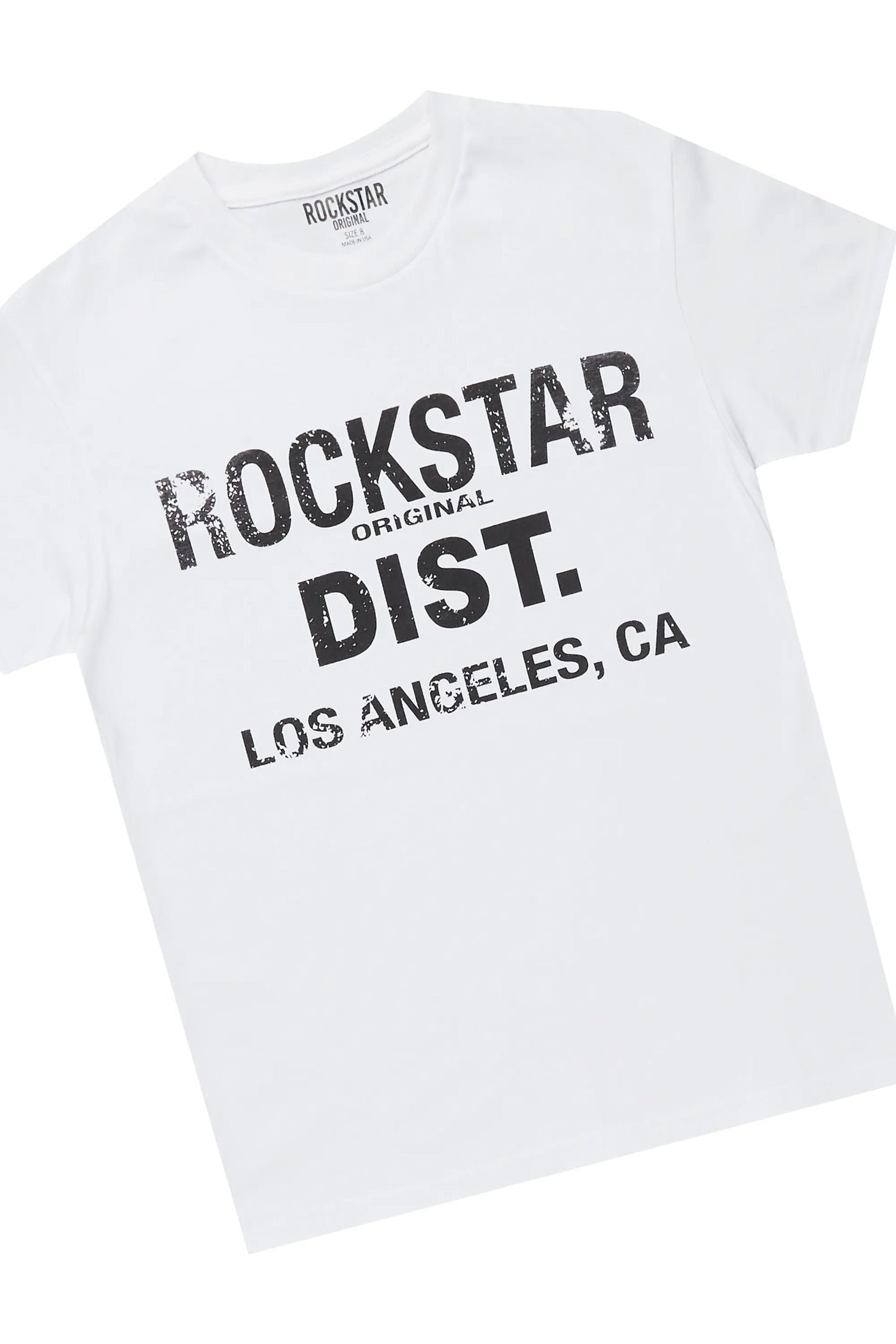 Boys Eliot Grey Camo T-Shirt/Stacked Flare Jean Set