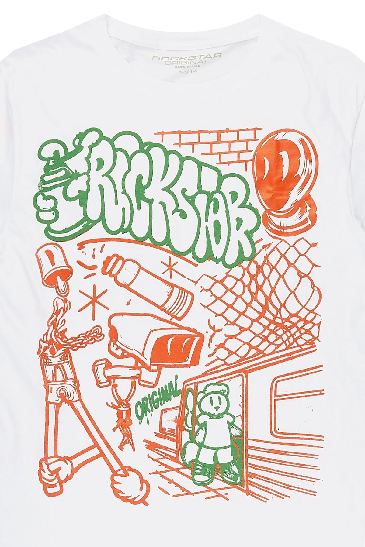 Boys Taurus White Graphic T-Shirt