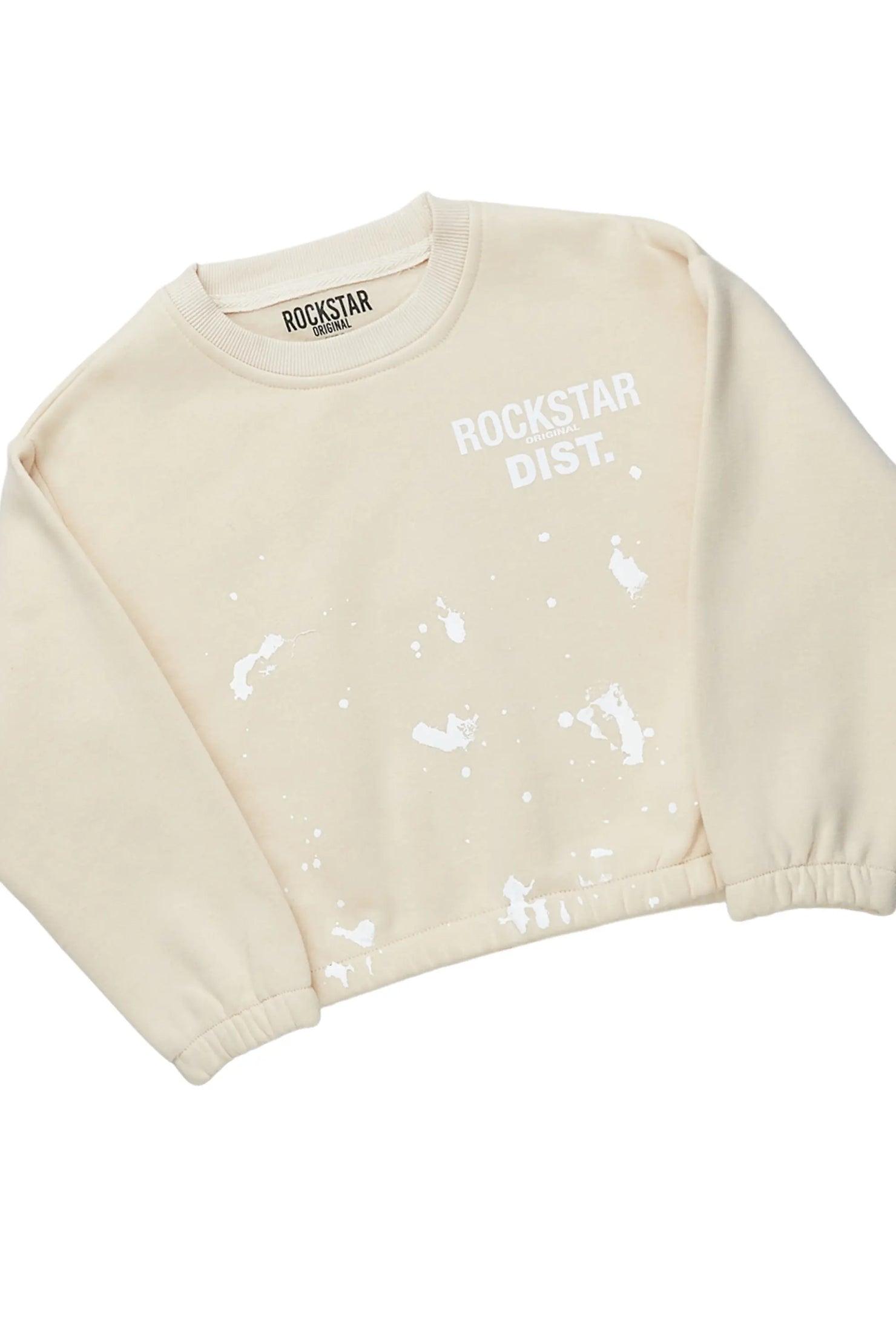 Girls Hadley Light Mocha Crop Top Pant Set