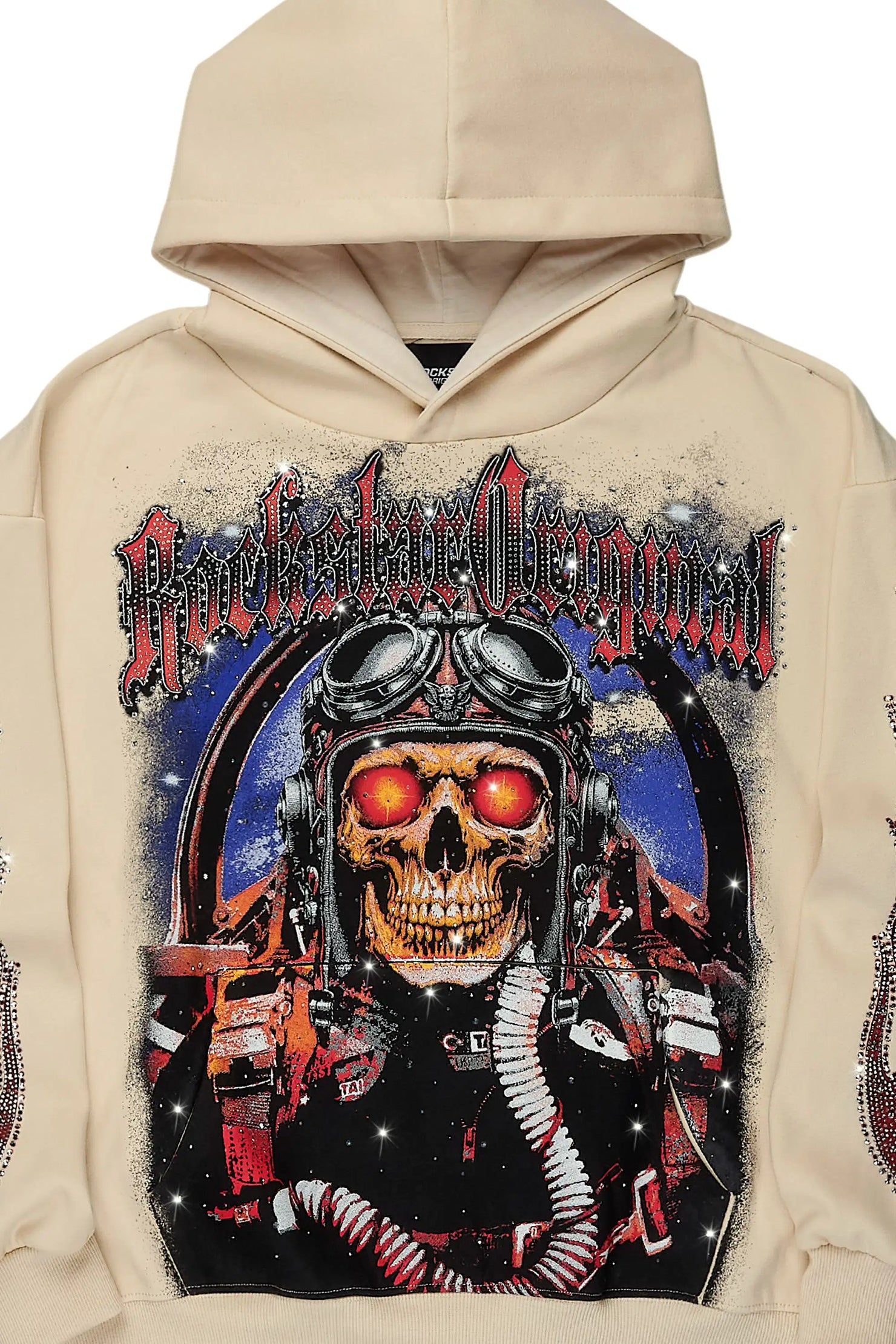 Ka’Dreanna Beige/Pink Rhinestone Hoodie