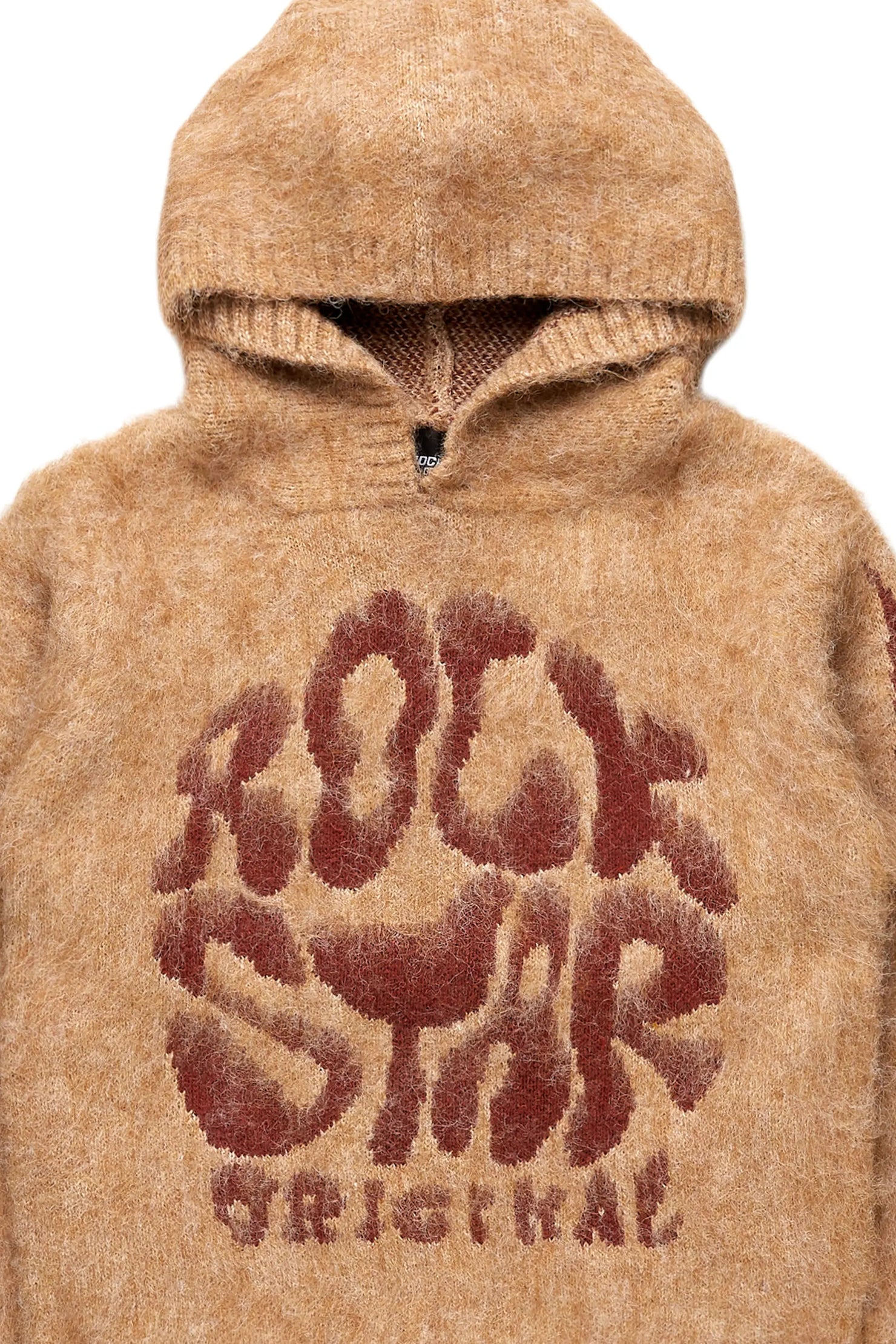 Boys Hakon Brown Graphic Knitted Hoodie