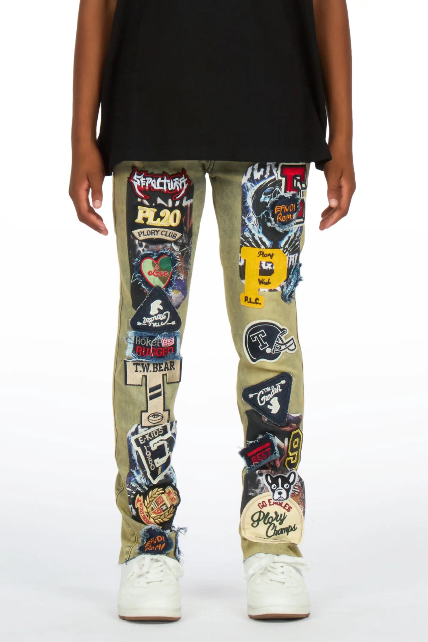 Boys Espen Tint Slim Patchwork Jean