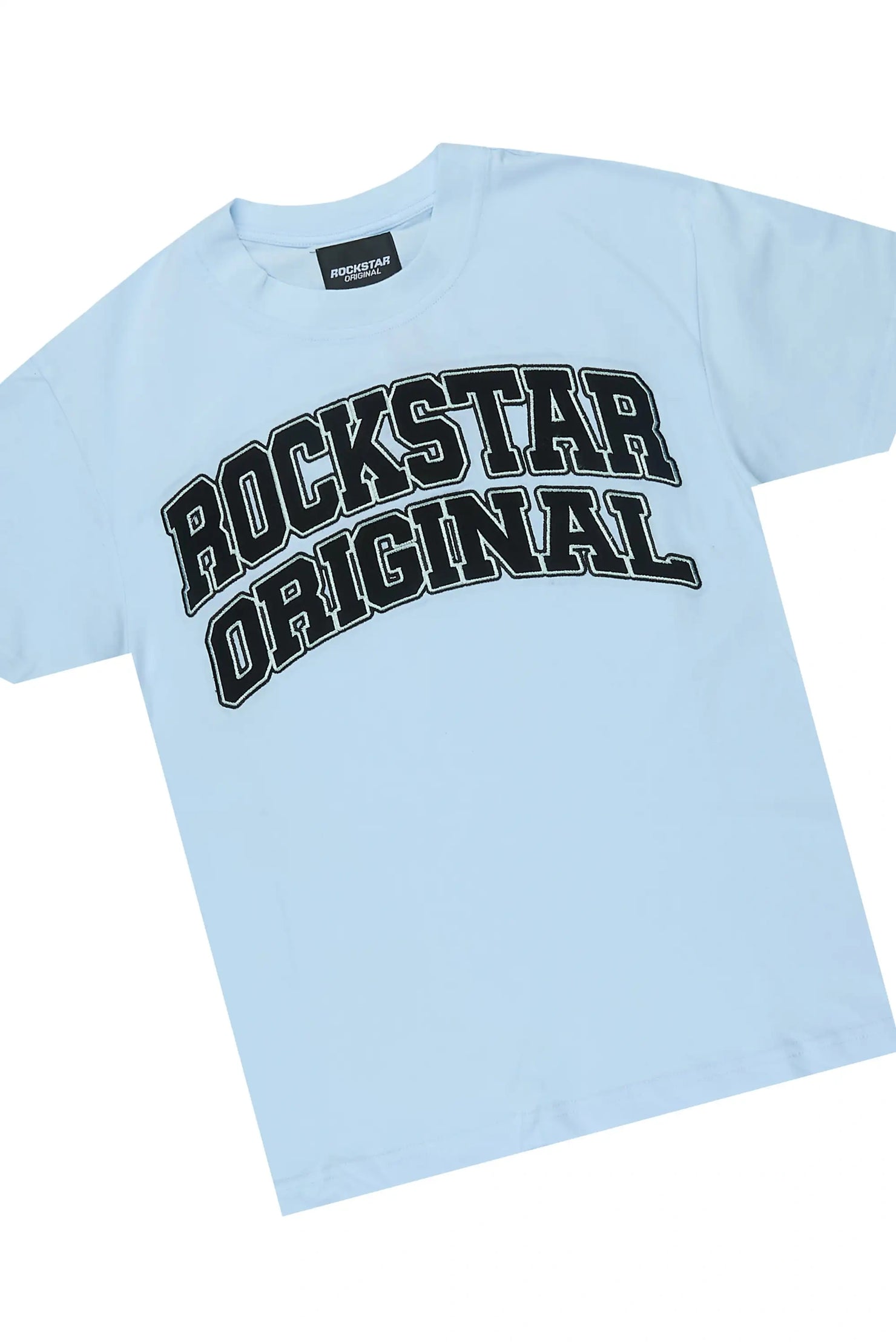 Boys Hooper Sky Blue Oversized T-Shirt/Short Set