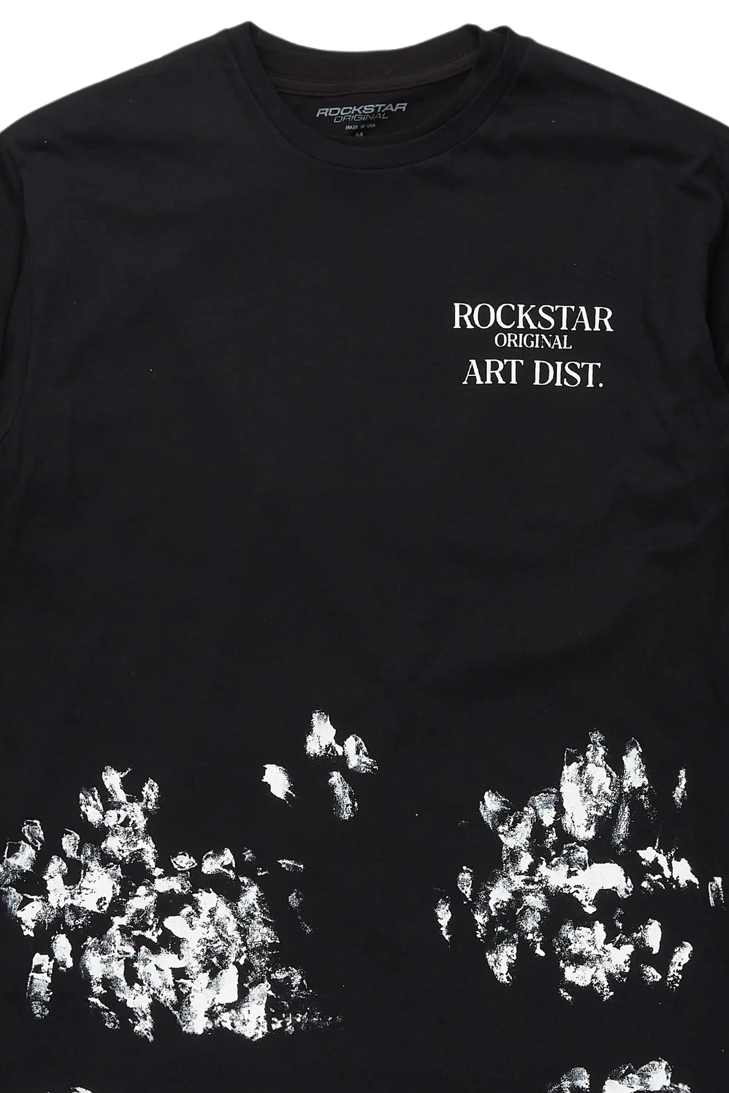 Filip Black Double Layer Long Sleeve Graphic T-Shirt