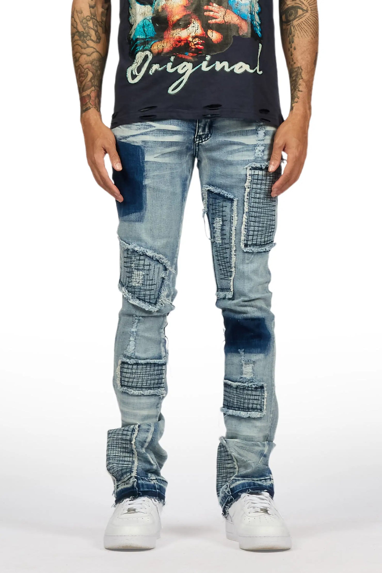 Raglord Light Blue Stacked Flare Jean