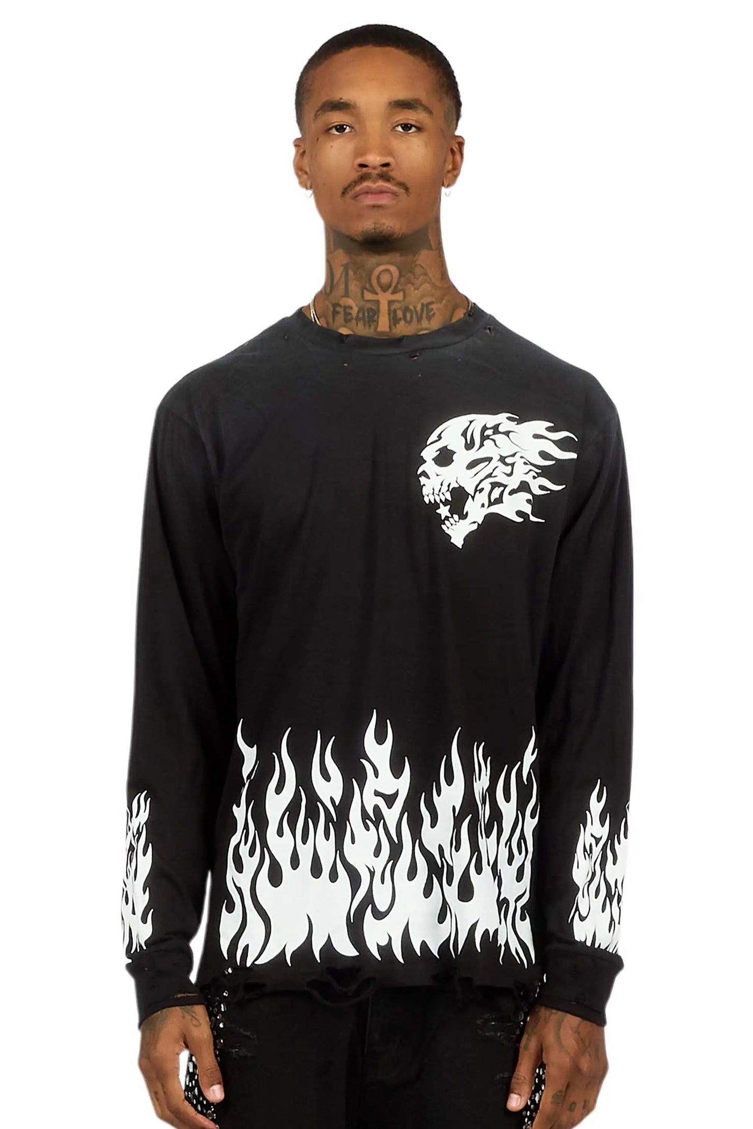 Bubble Black/White Long Sleeve Graphic T-Shirt