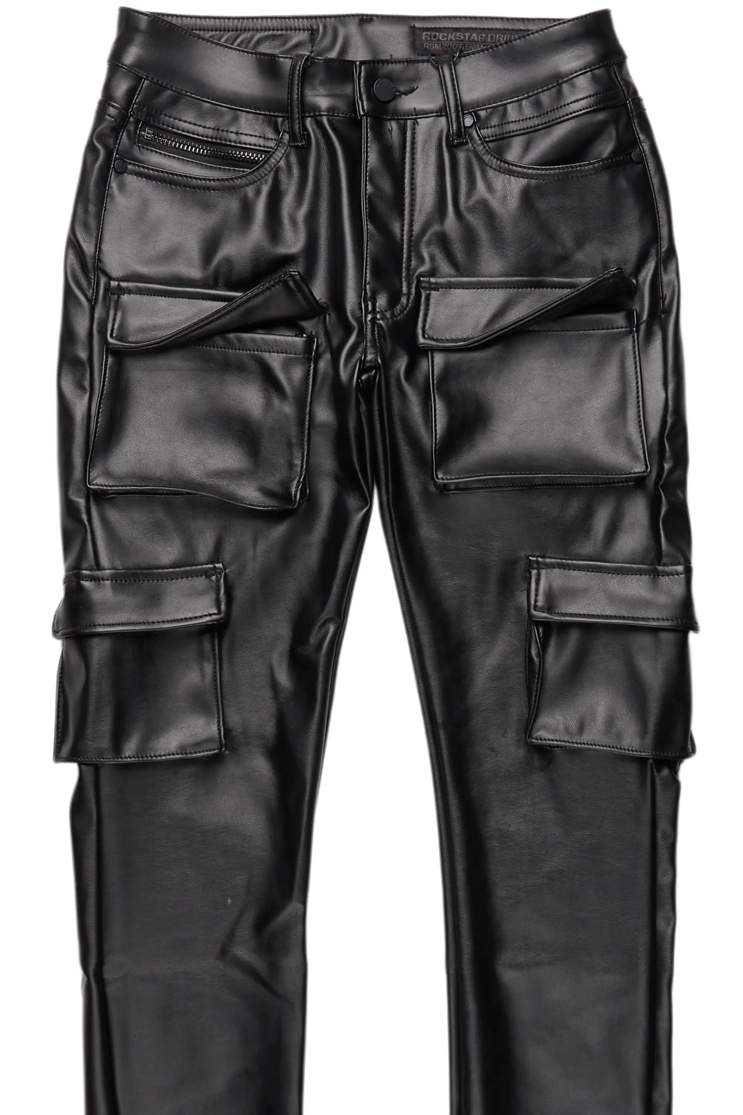 Kap Black Skinny Faux Leather Fit Jean