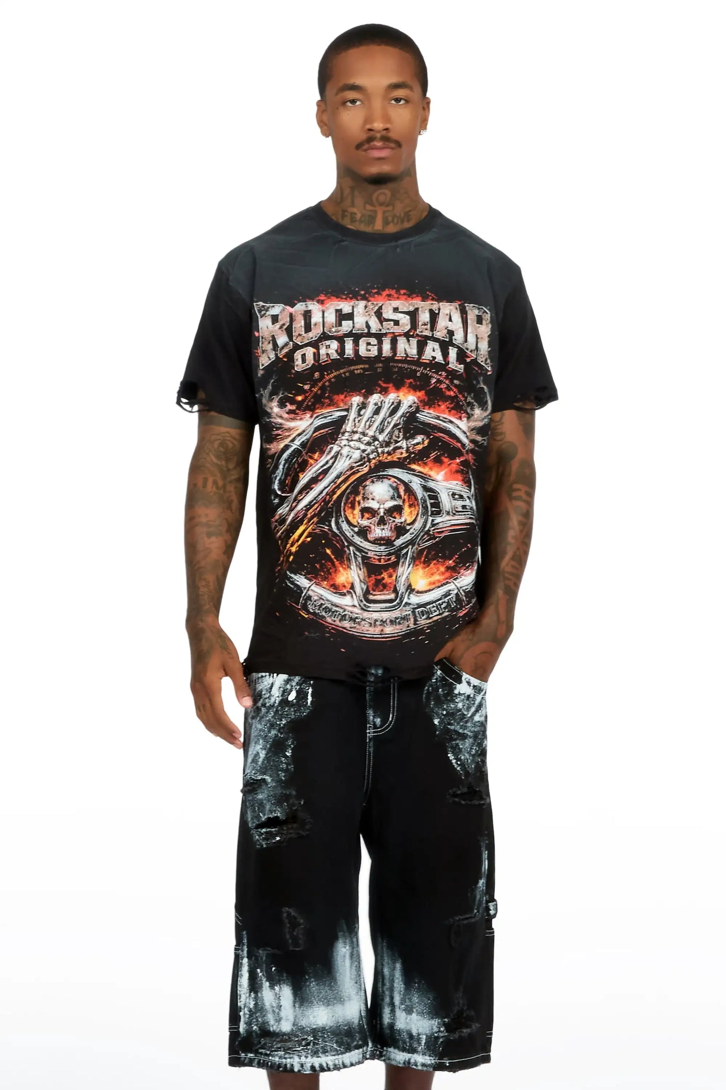McClain Black Oversized Graphic T-Shirt