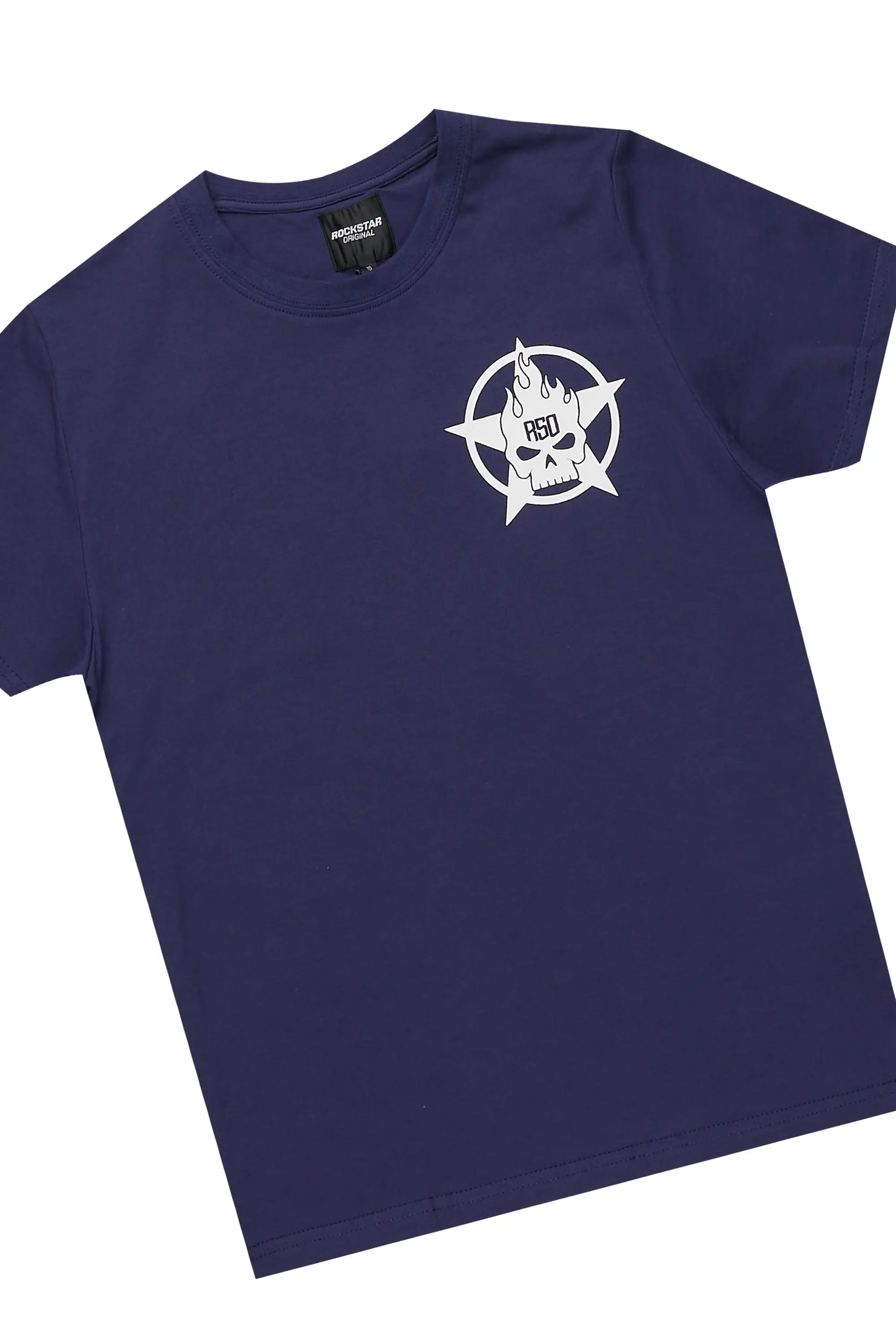 Boys Keve Navy T-Shirt Flare Sweat Pant Set