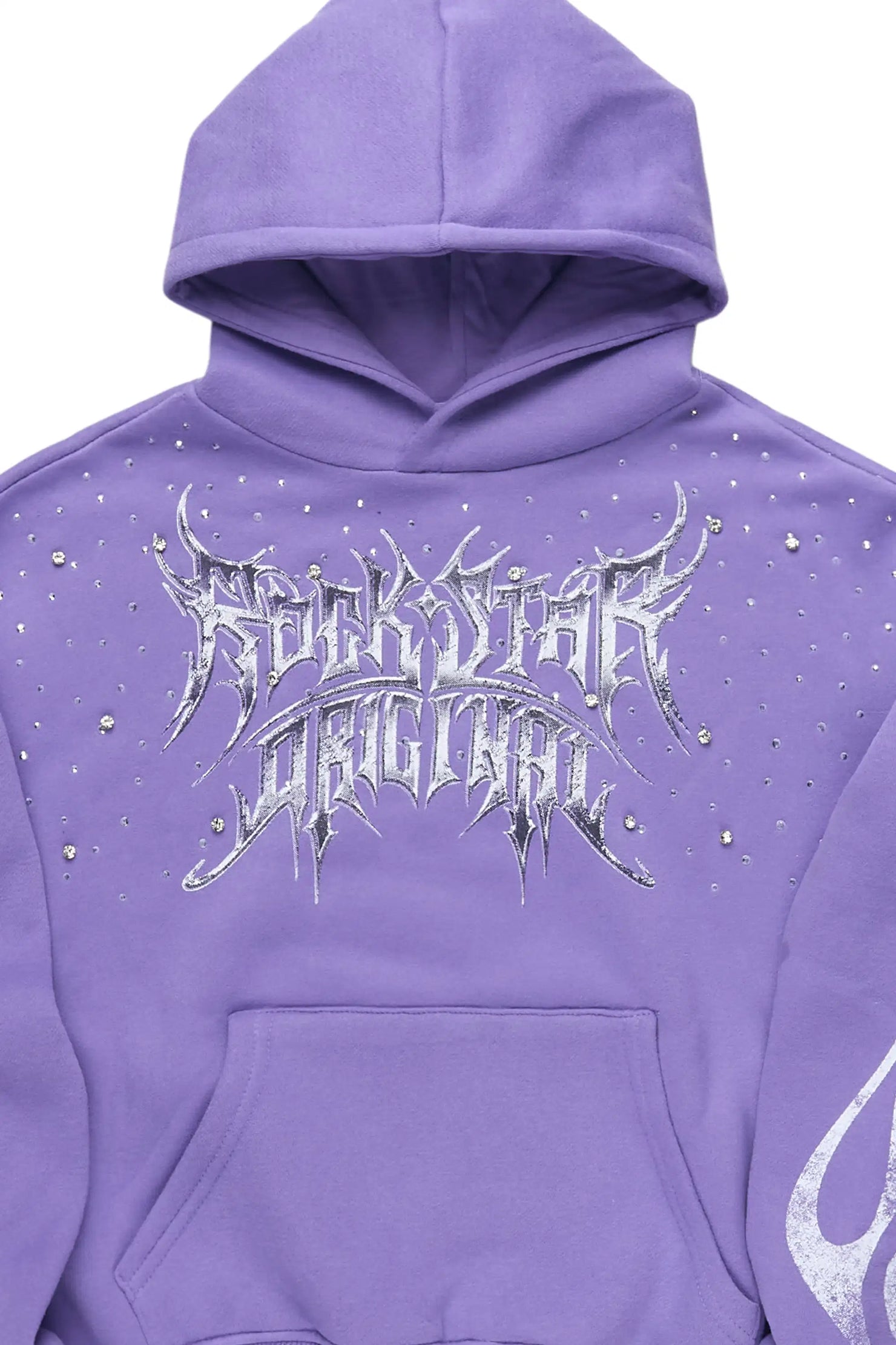 Girls Nikisha Purple Rhinestone Hoodie