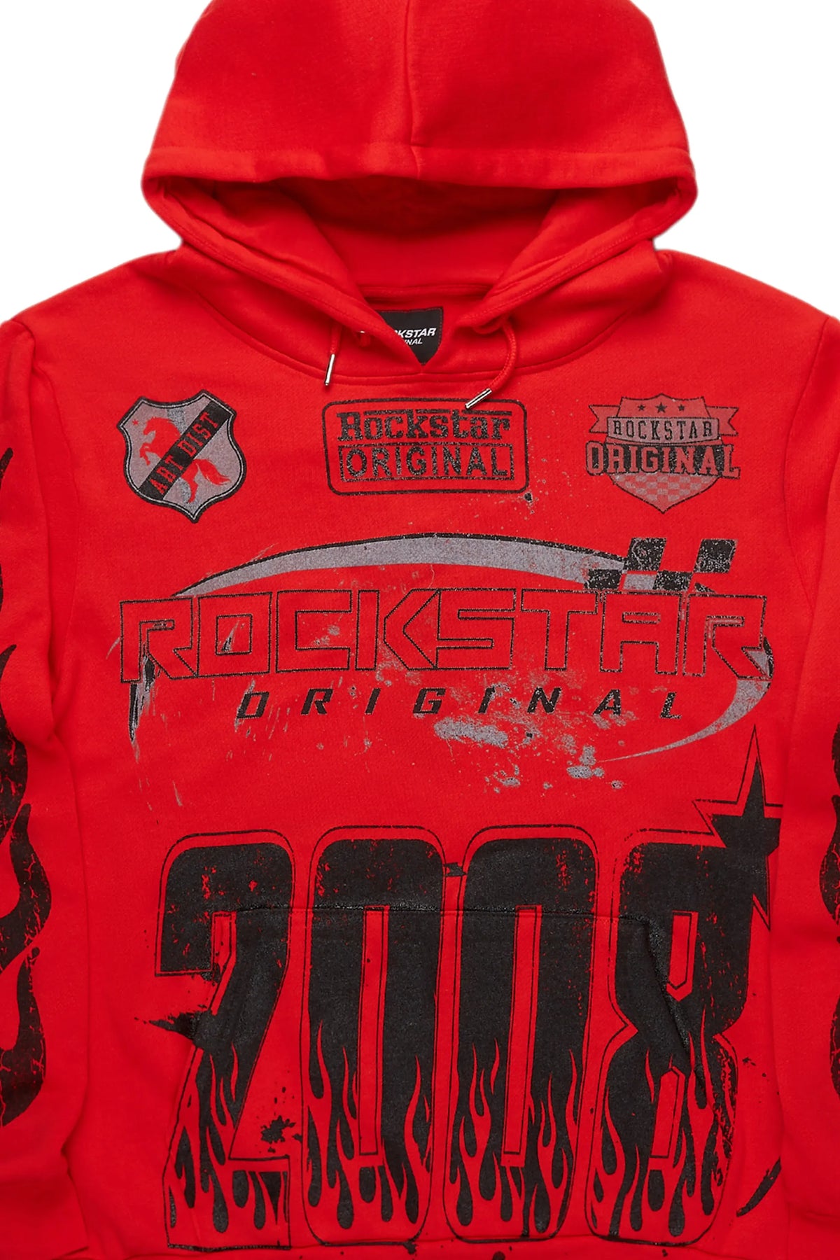 Amos Red/Black Graphic Hoodie