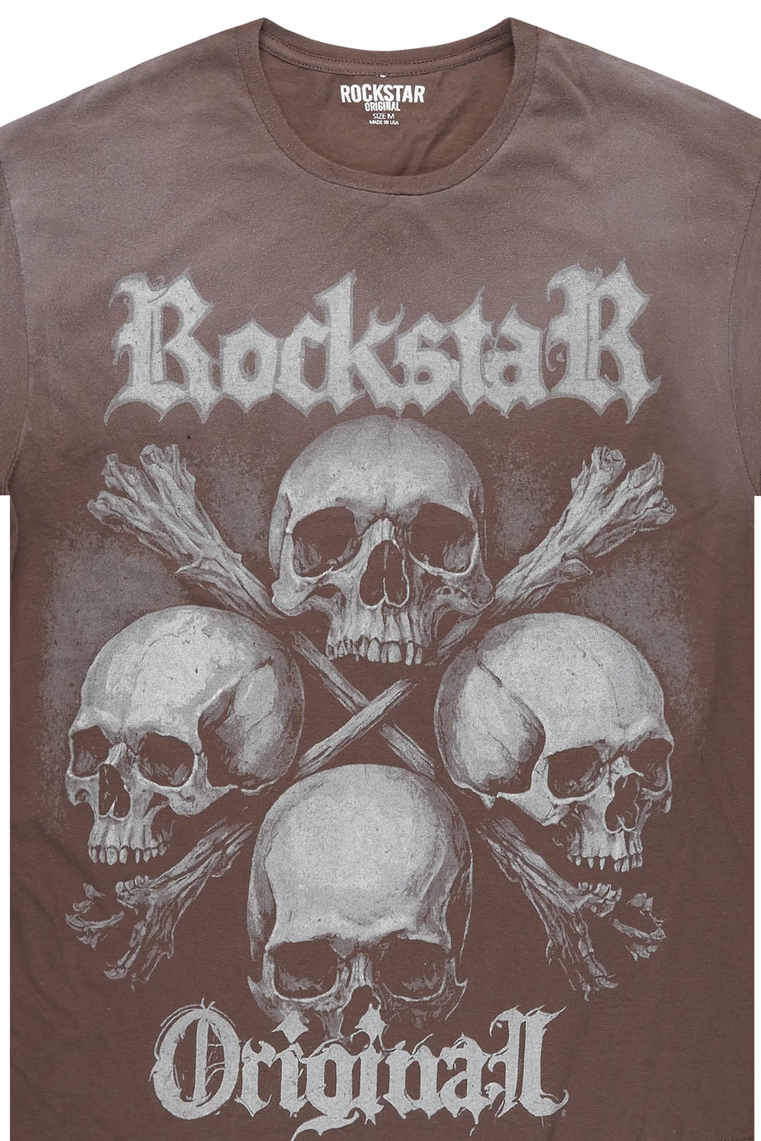 Skulls Charcoal Graphic Oversized T-Shirt