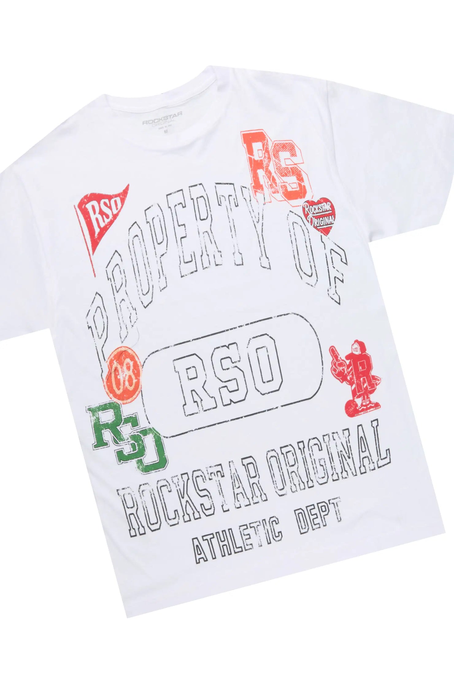 Syrix White/Multi T-Shirt/Relaxed Track Set
