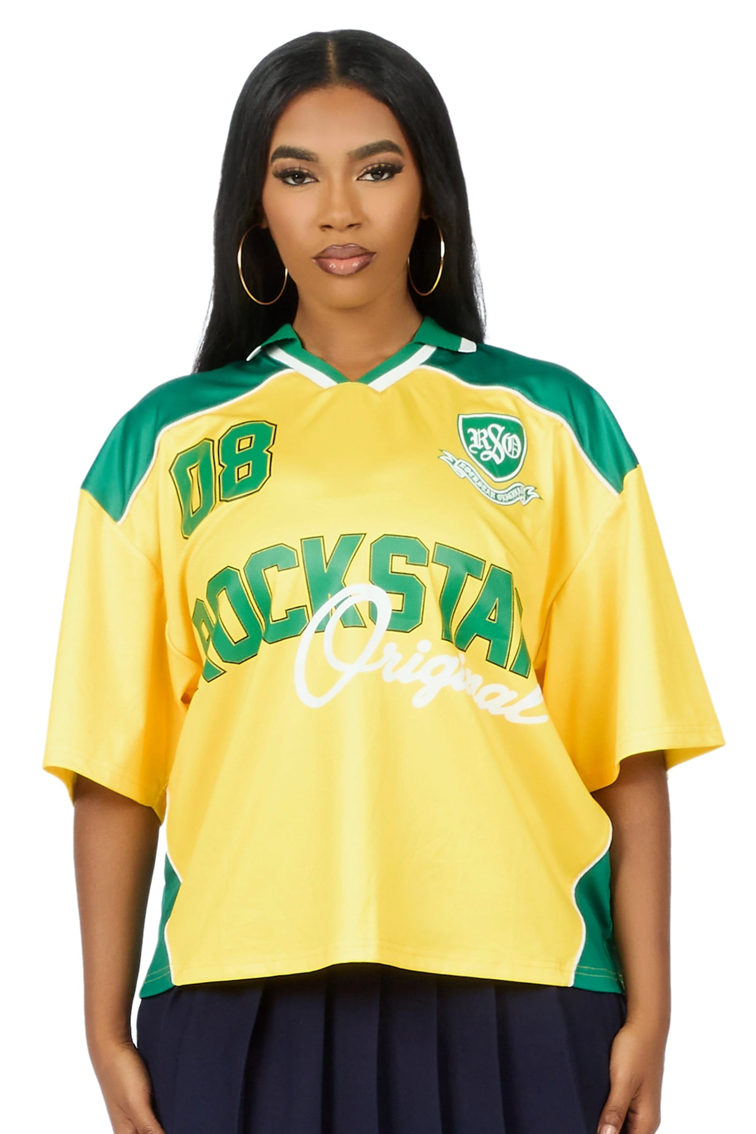 Sheanette Yellow/Green Graphic Jersey