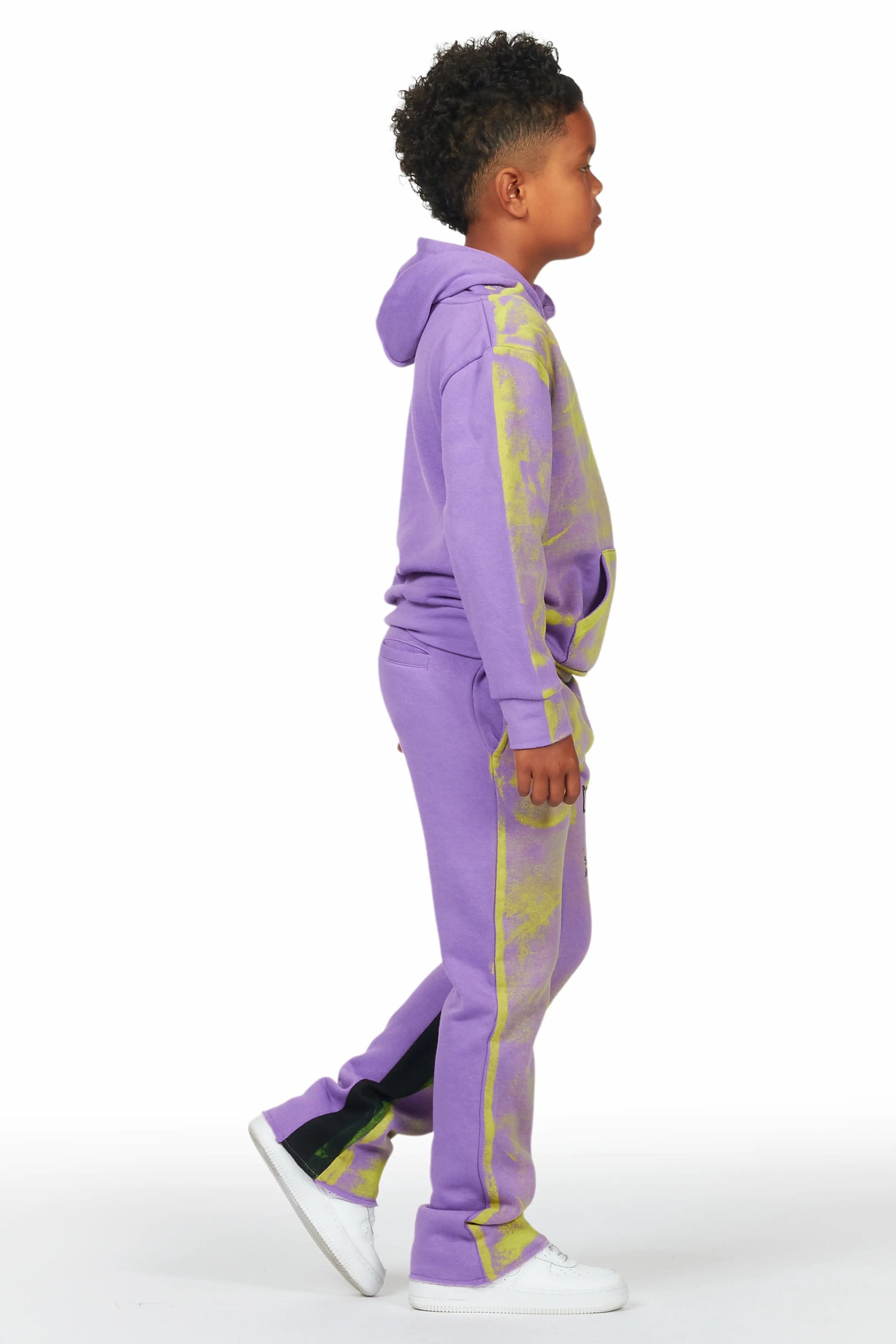 Boys Rue Purple Baggy Fit Pant Set