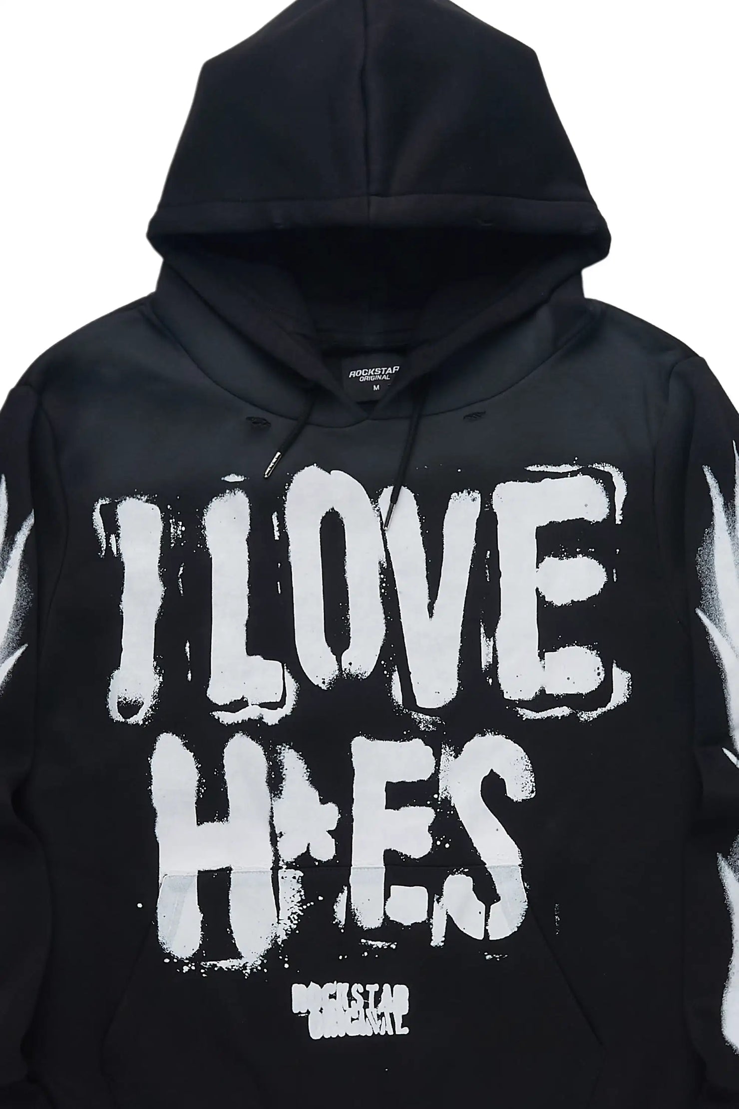Banyan Black Graphic Relaxed Hoodie