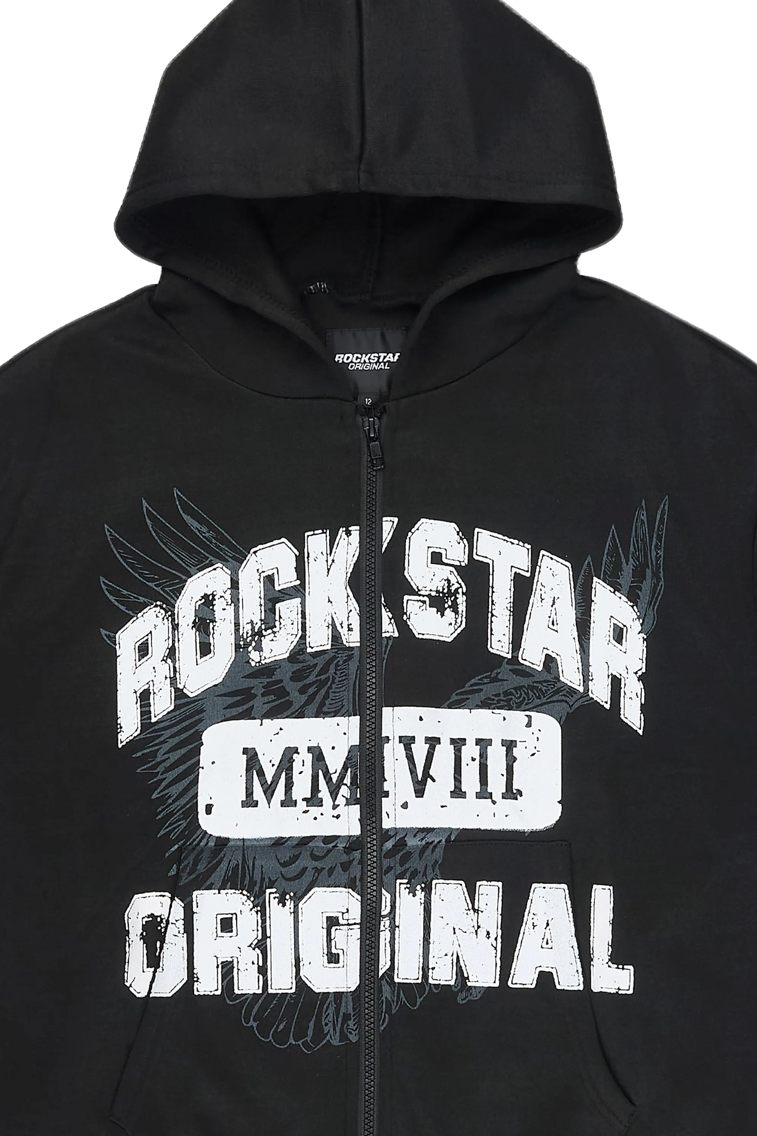 Boys Borya Black Zip Up Hoodie