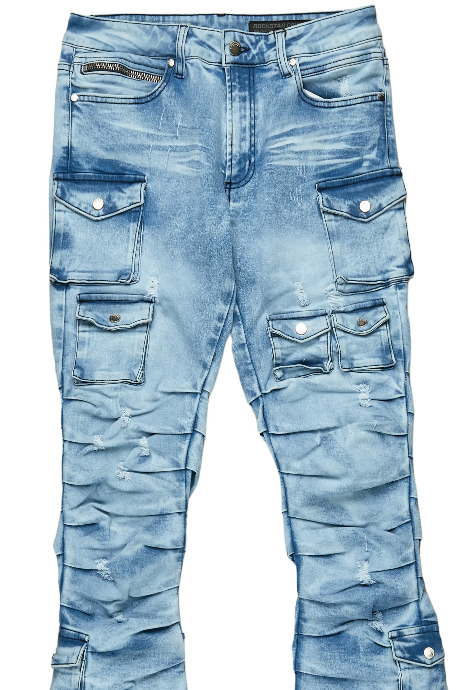 Gentry Blue Stacked Flare Jean