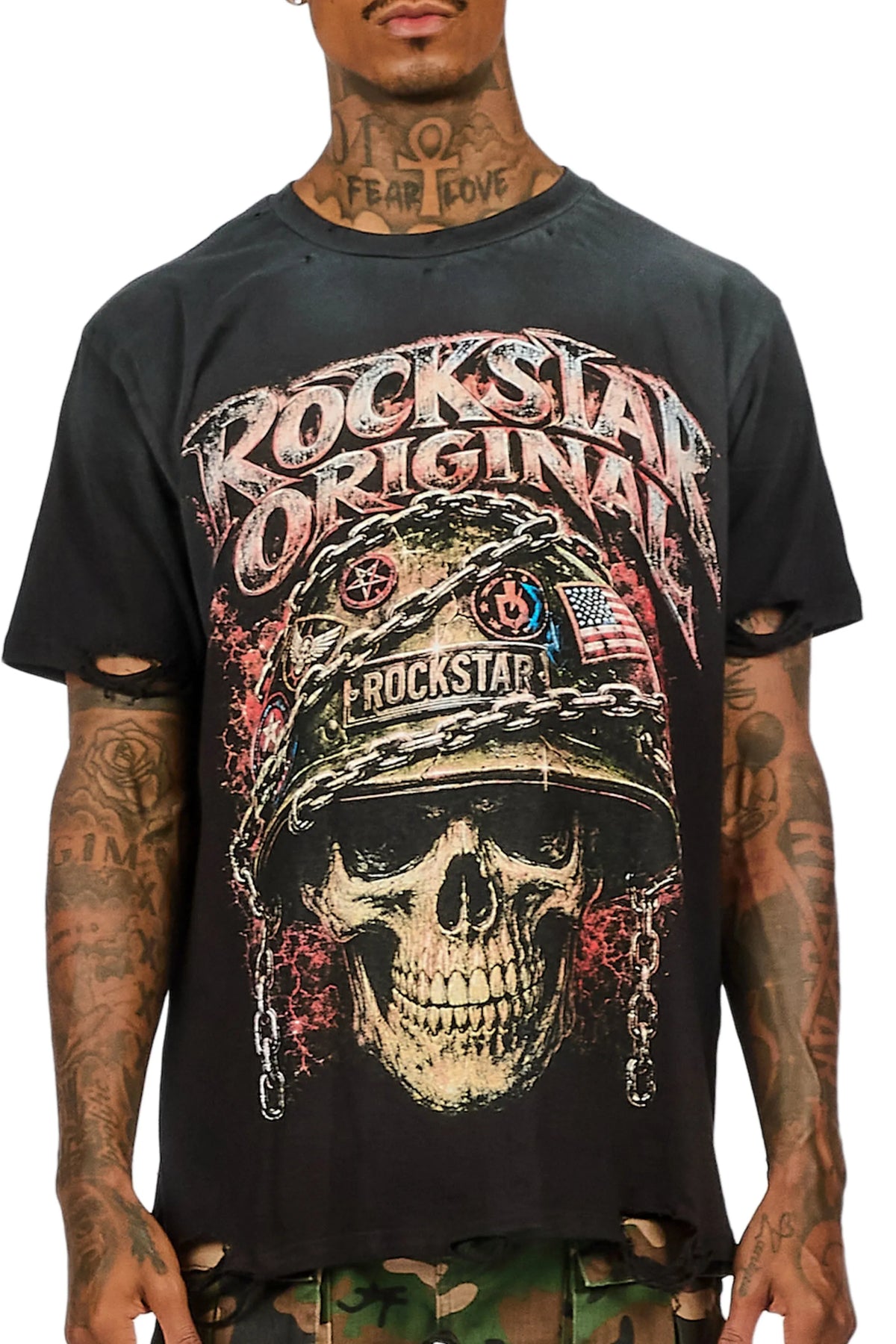 Kellax Black Oversized Graphic T-Shirt