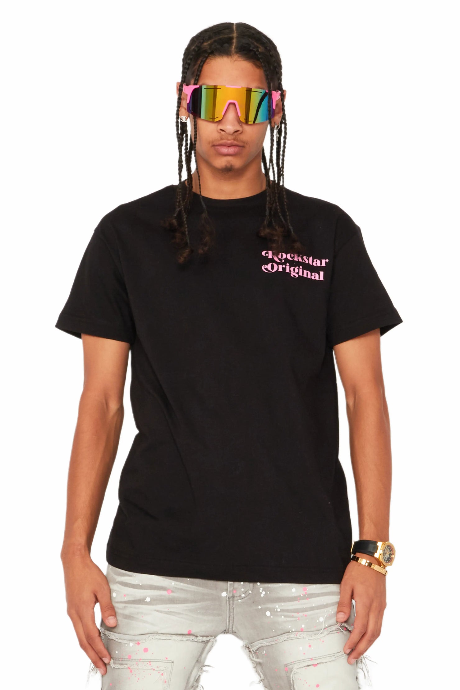 Diamo Black Graphic T-Shirt