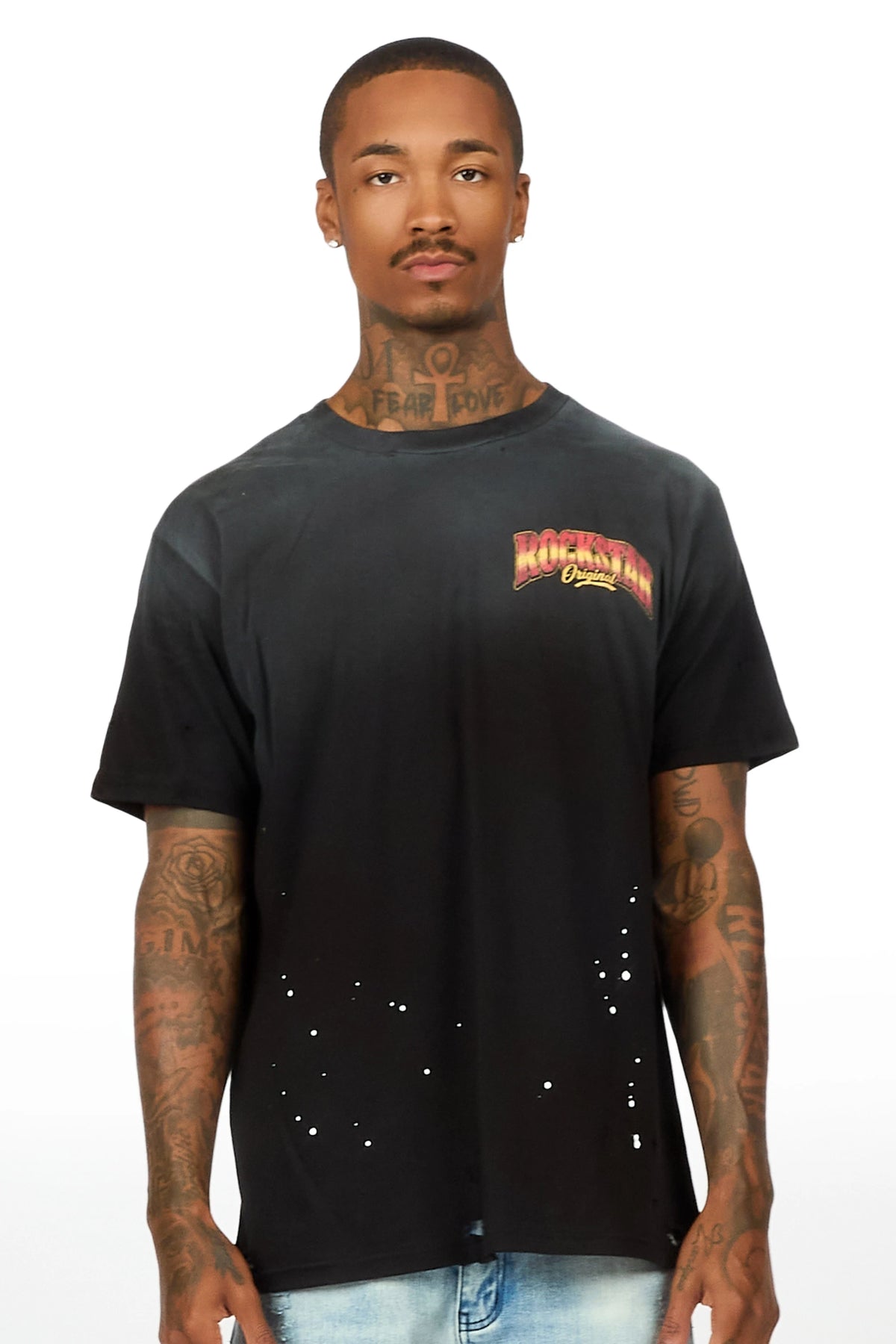 Paradise Black Oversized Graphic T-Shirt