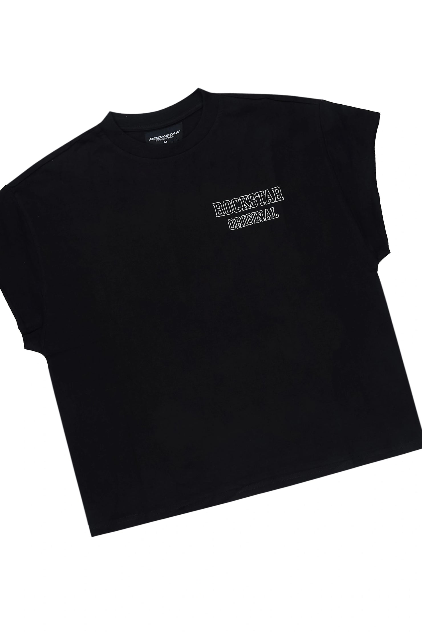 Lusent Black Muscle Tee/Jort Set