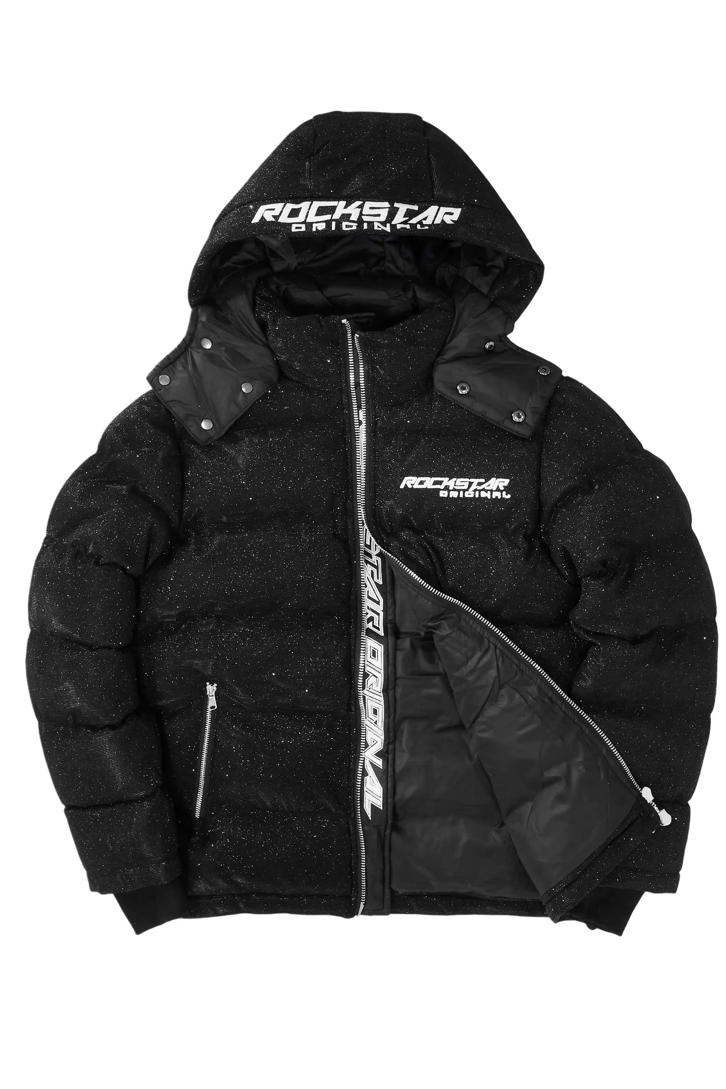 Gleam Black Puffer Jacket