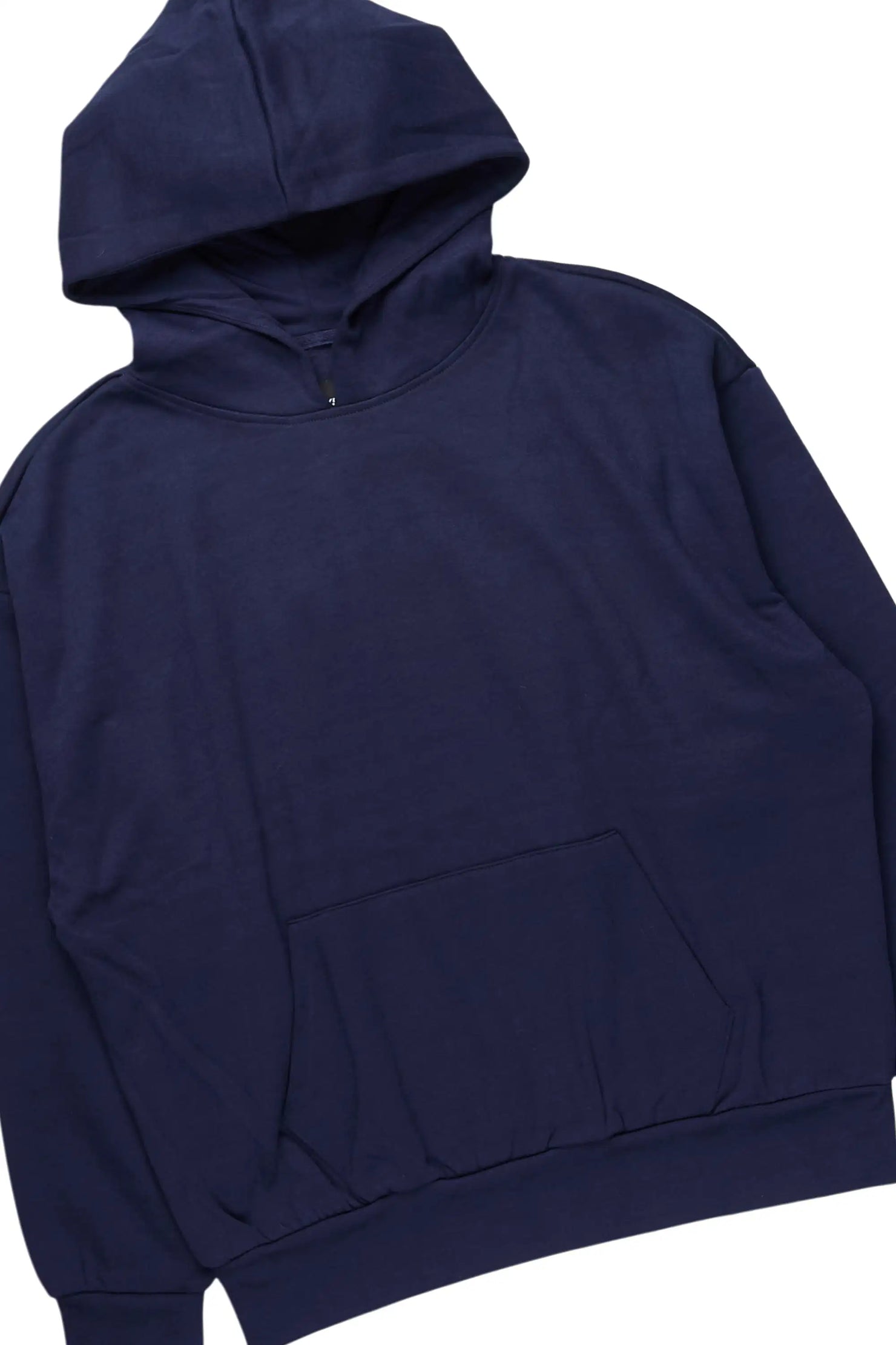 Basic Navy Hoodie Relaxed Track Set