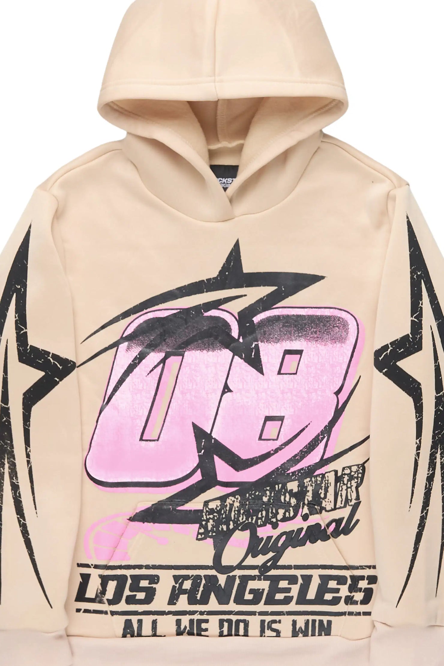 Boys Kastell Beige/Pink Graphic Hoodie