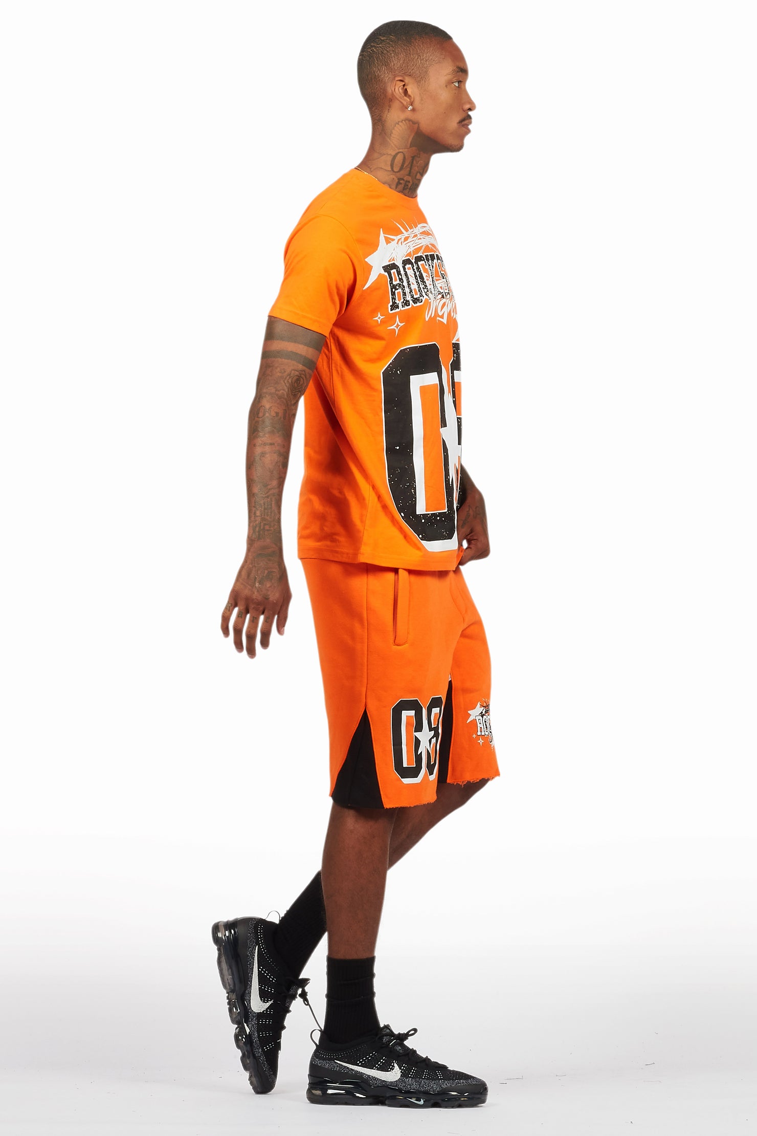 Allstar Orange/Black T-Shirt Short Set