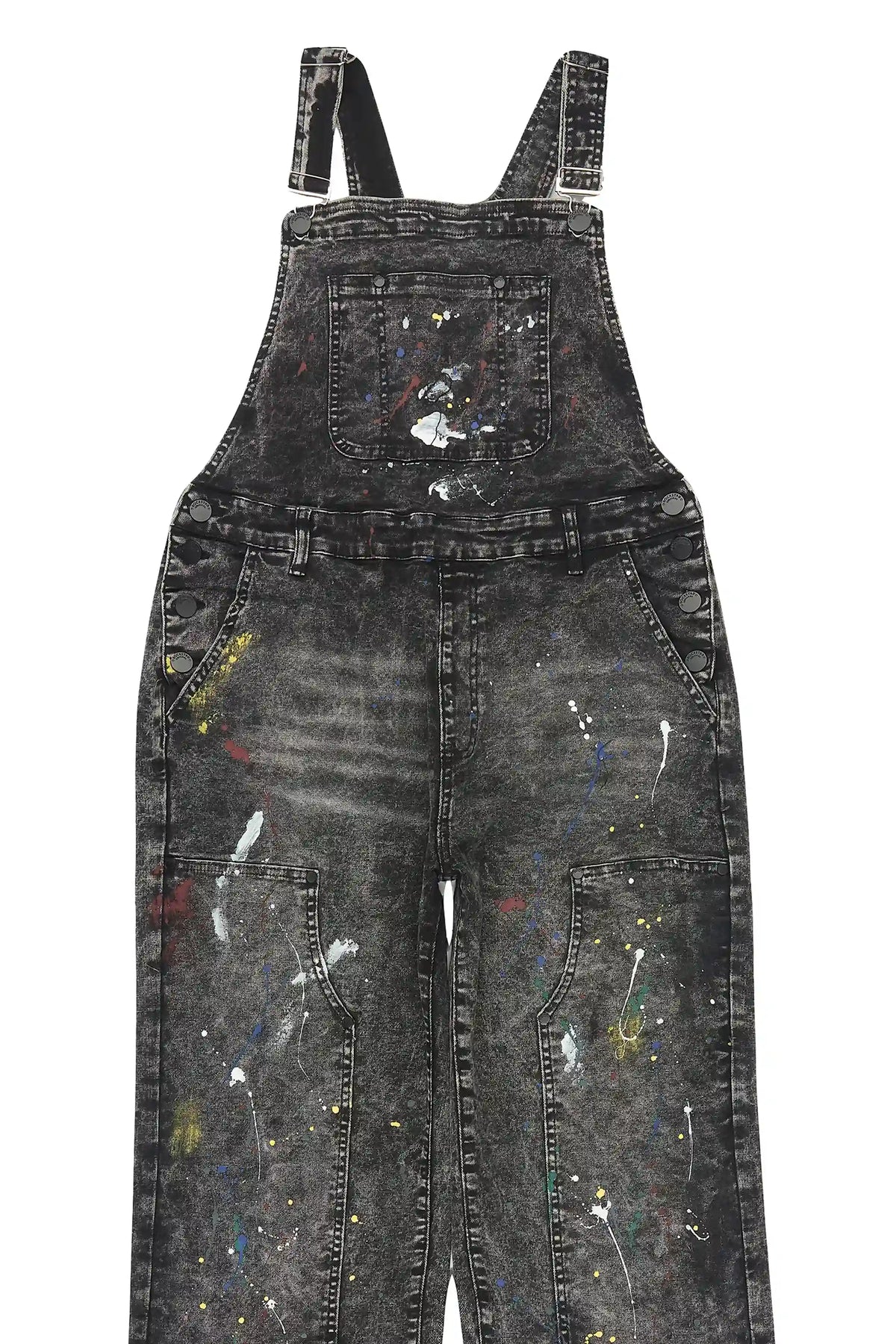Fustier Black Painter Denim Overall