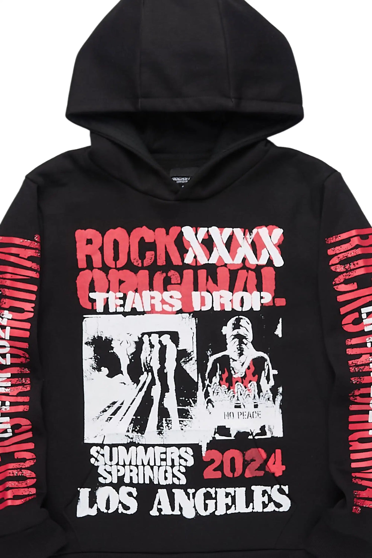 Boys Omer Black Graphic Hoodie