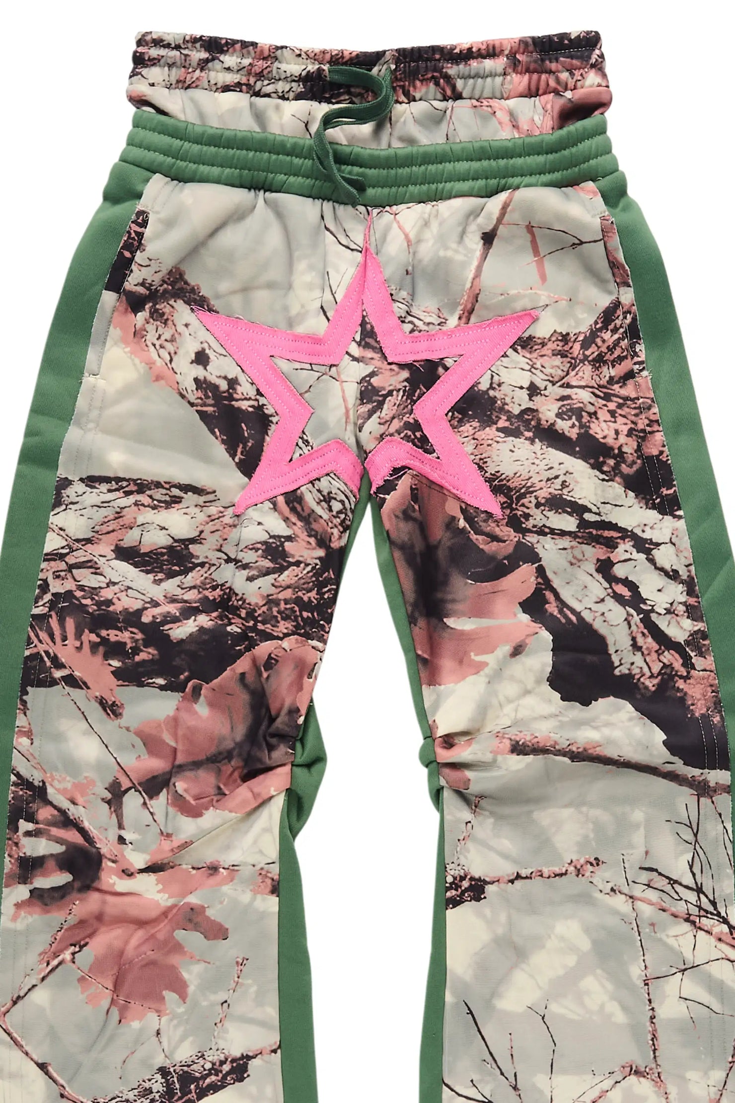 Girls Canaan Camo Double Waisted Baggy Track Pant