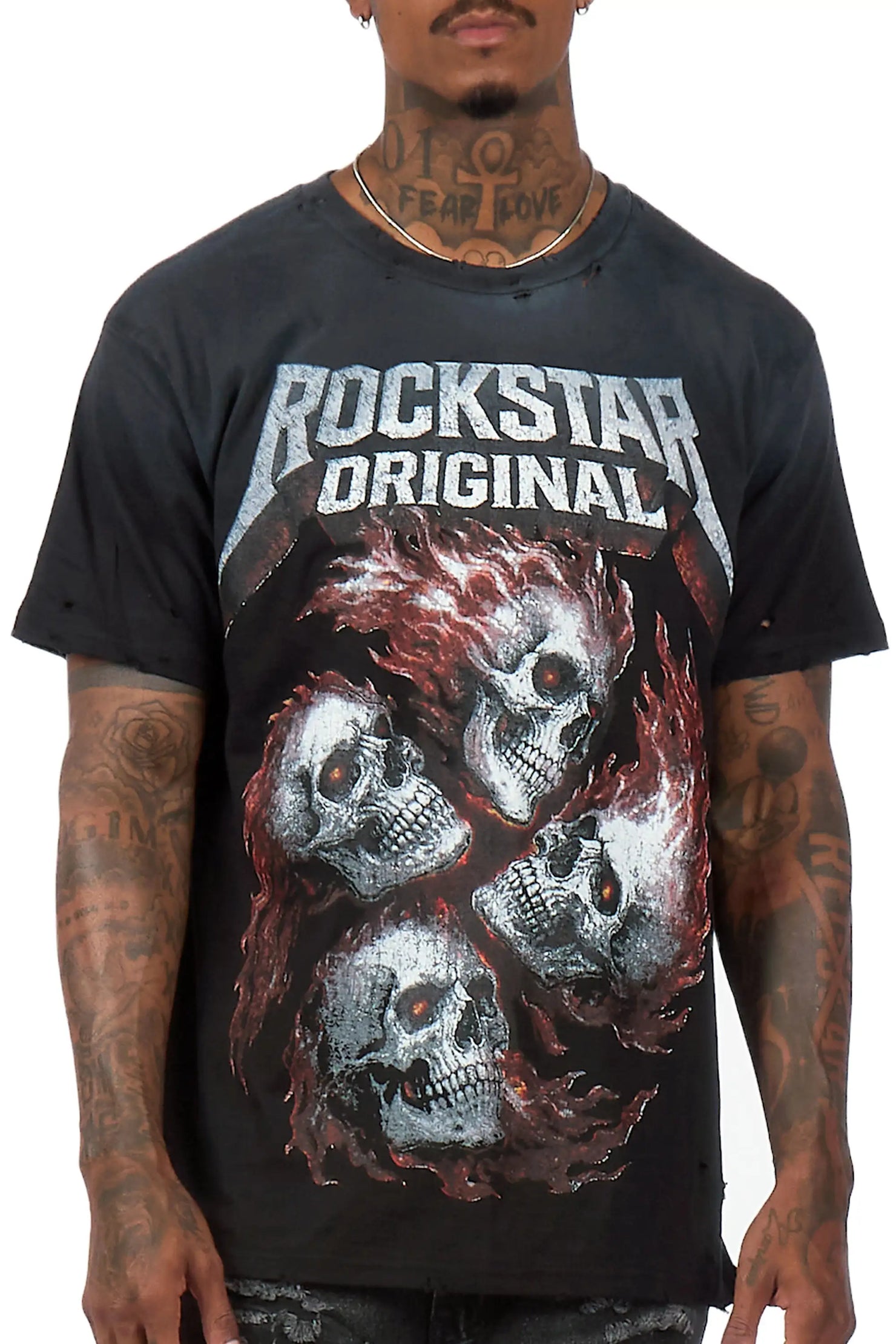Cayson Black Oversized Graphic T-Shirt