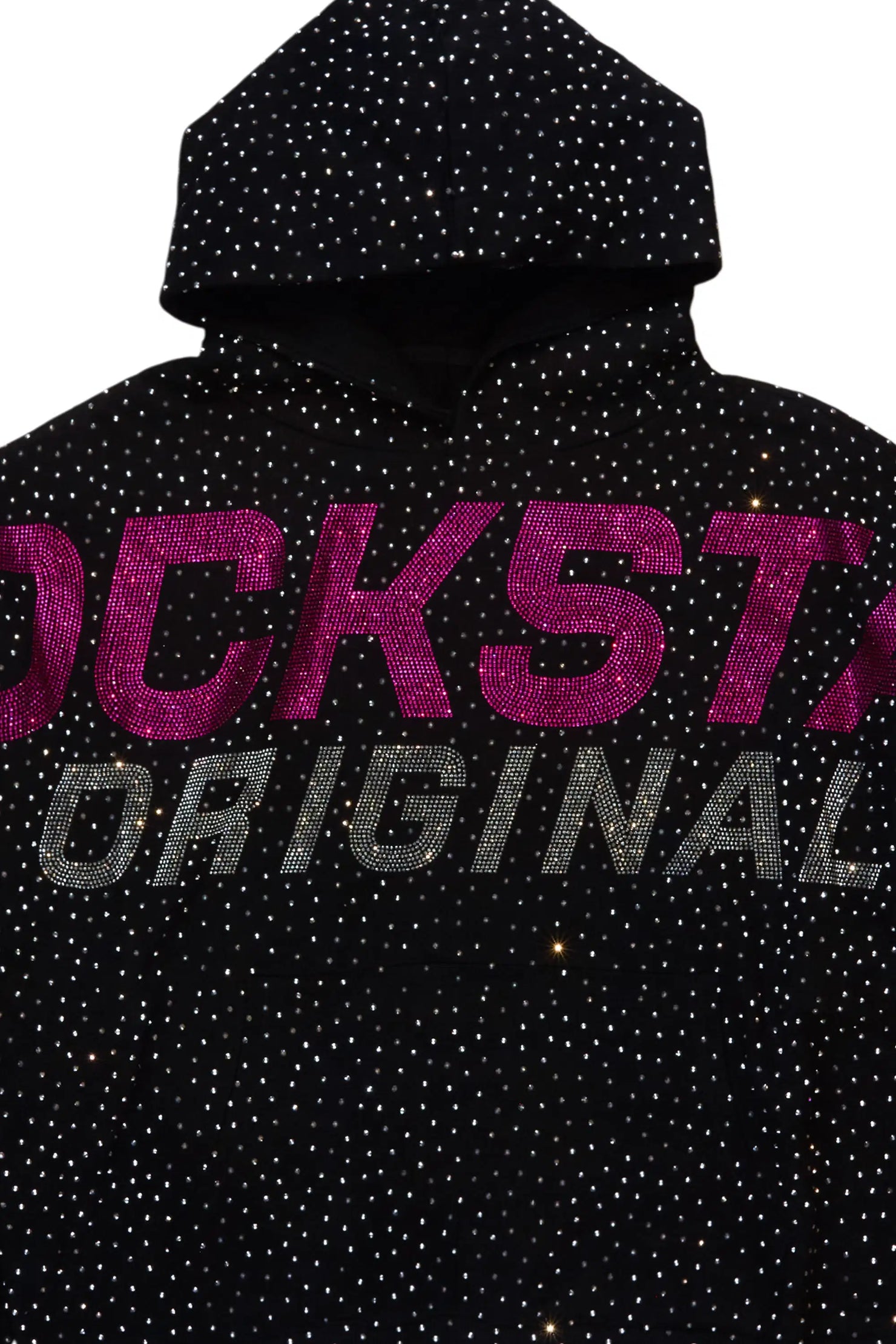 Roshanda Black Rhinestone Hoodie