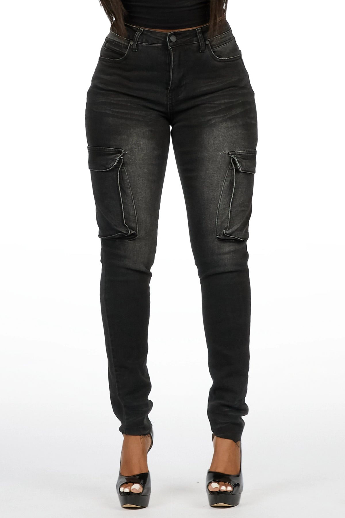 Kimwona Black Cargo Skinny Jean