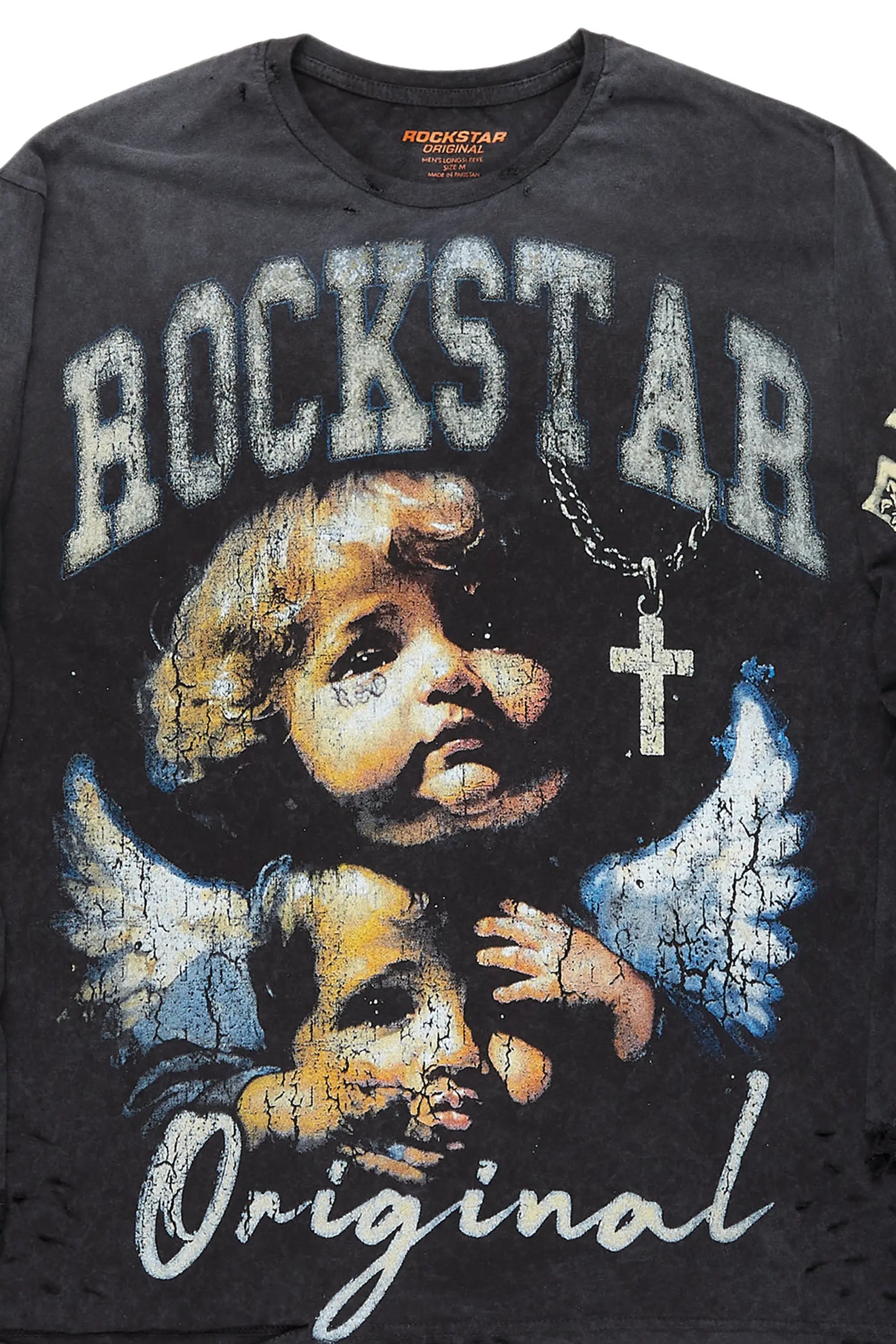 Deiter Vintage Black Long Sleeve Graphic T-Shirt