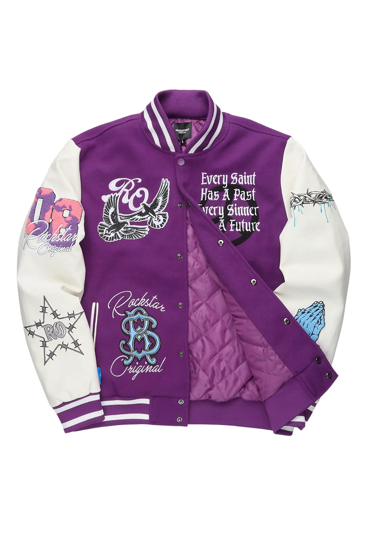 Warpath Purple Varsity Jacket