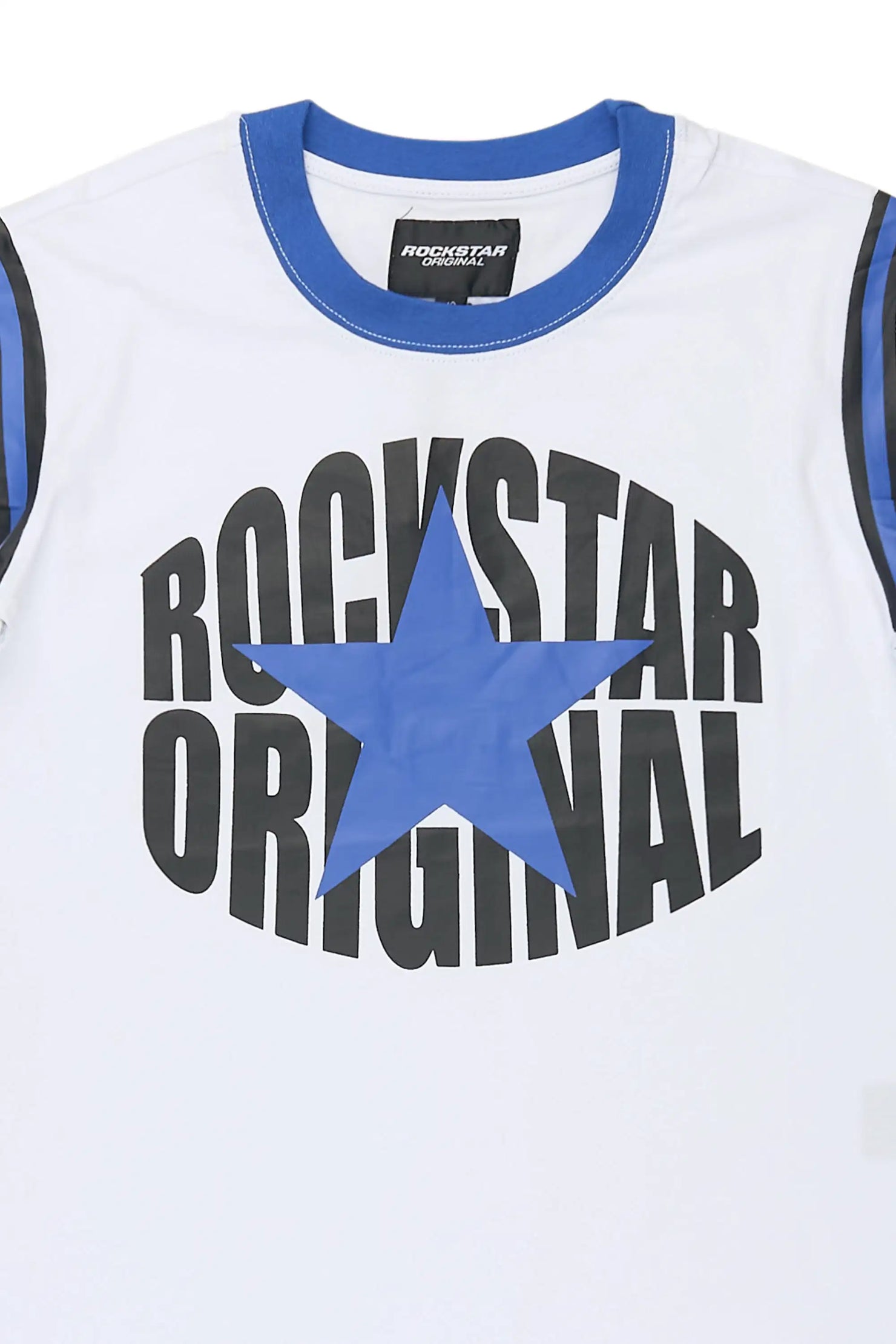 Boys States White/Royal Blue Jersey Tee