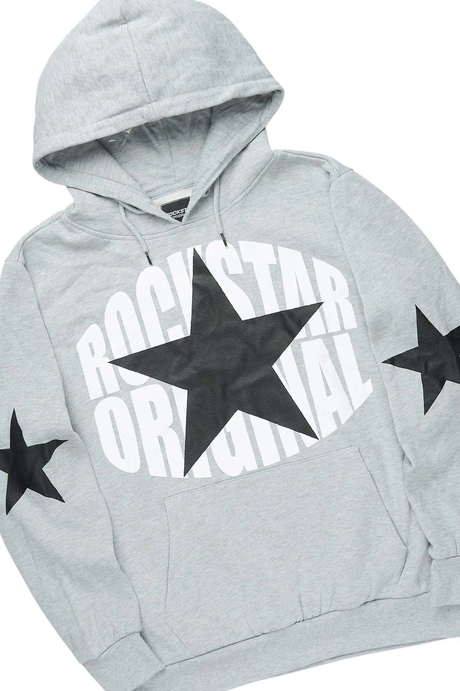 States Heather Grey/Black Hoodie Stacked Flare Track Set