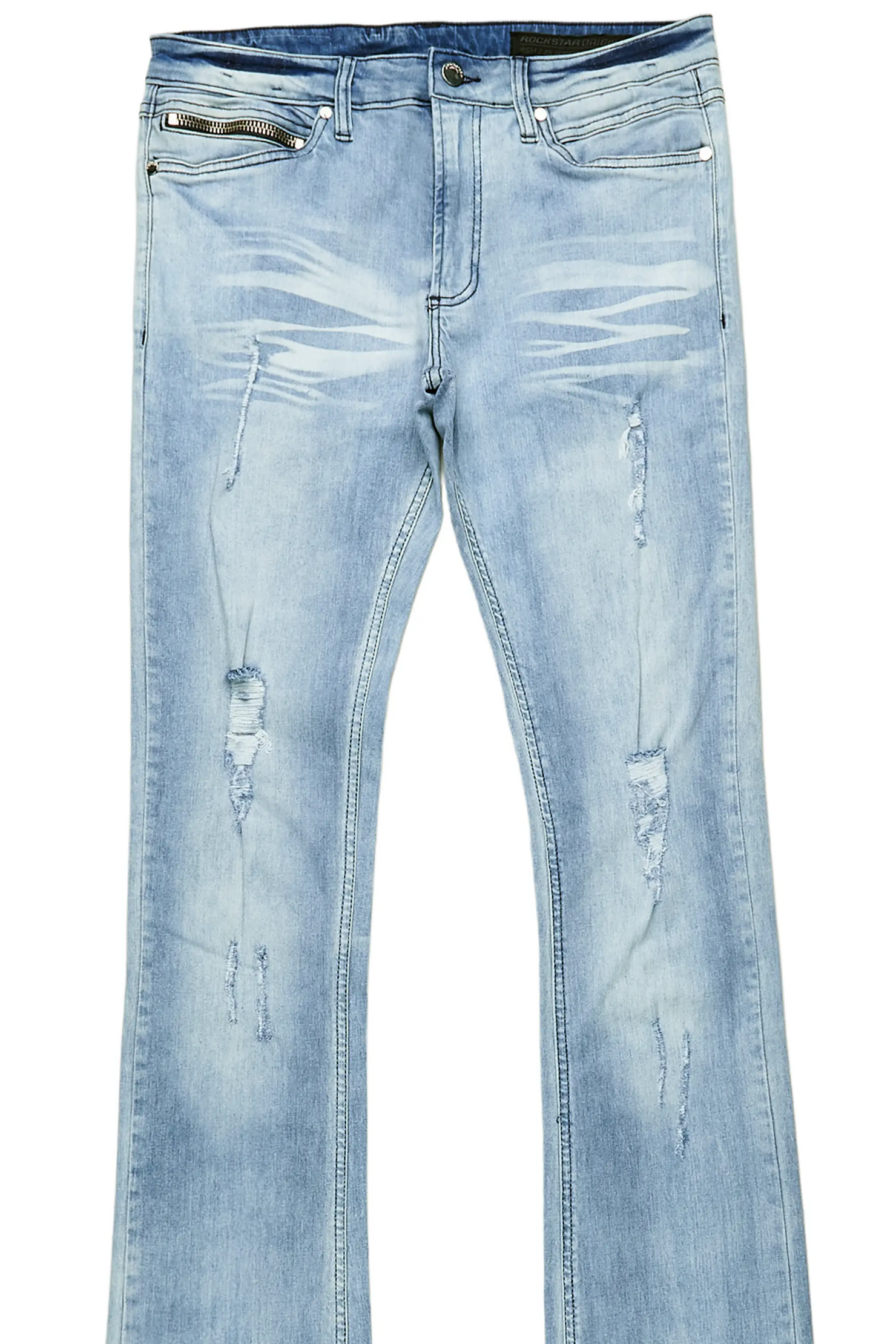 Faby Light Blue Super Stacked Flare Jean