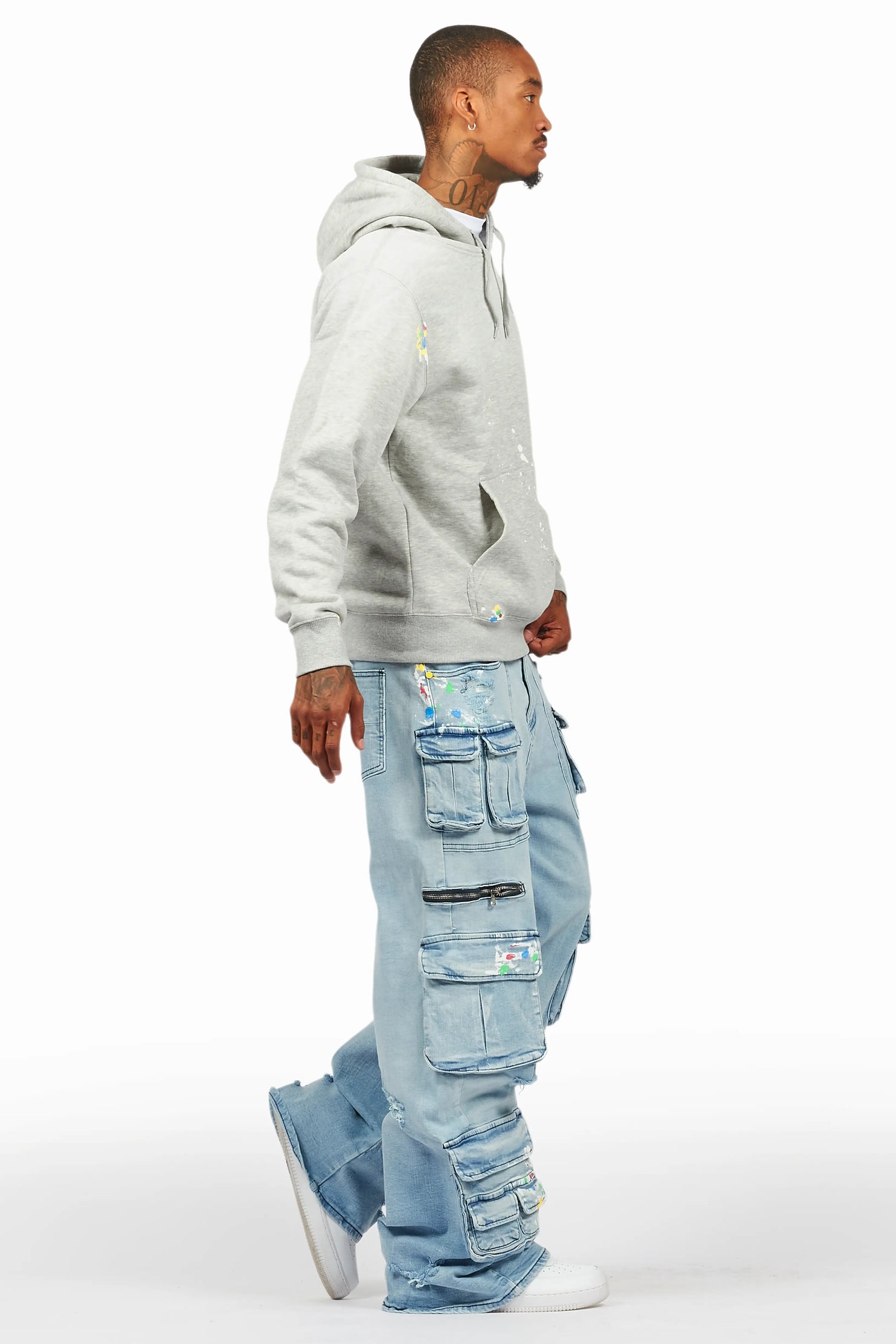 Art Dist Grey/Blue Hoodie/Baggy Fit Jean Bundle