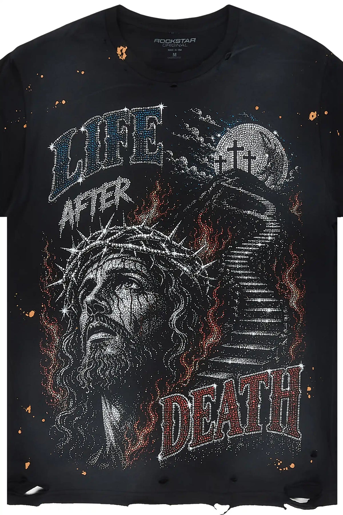 Rashad Black Oversized Graphic T-Shirt