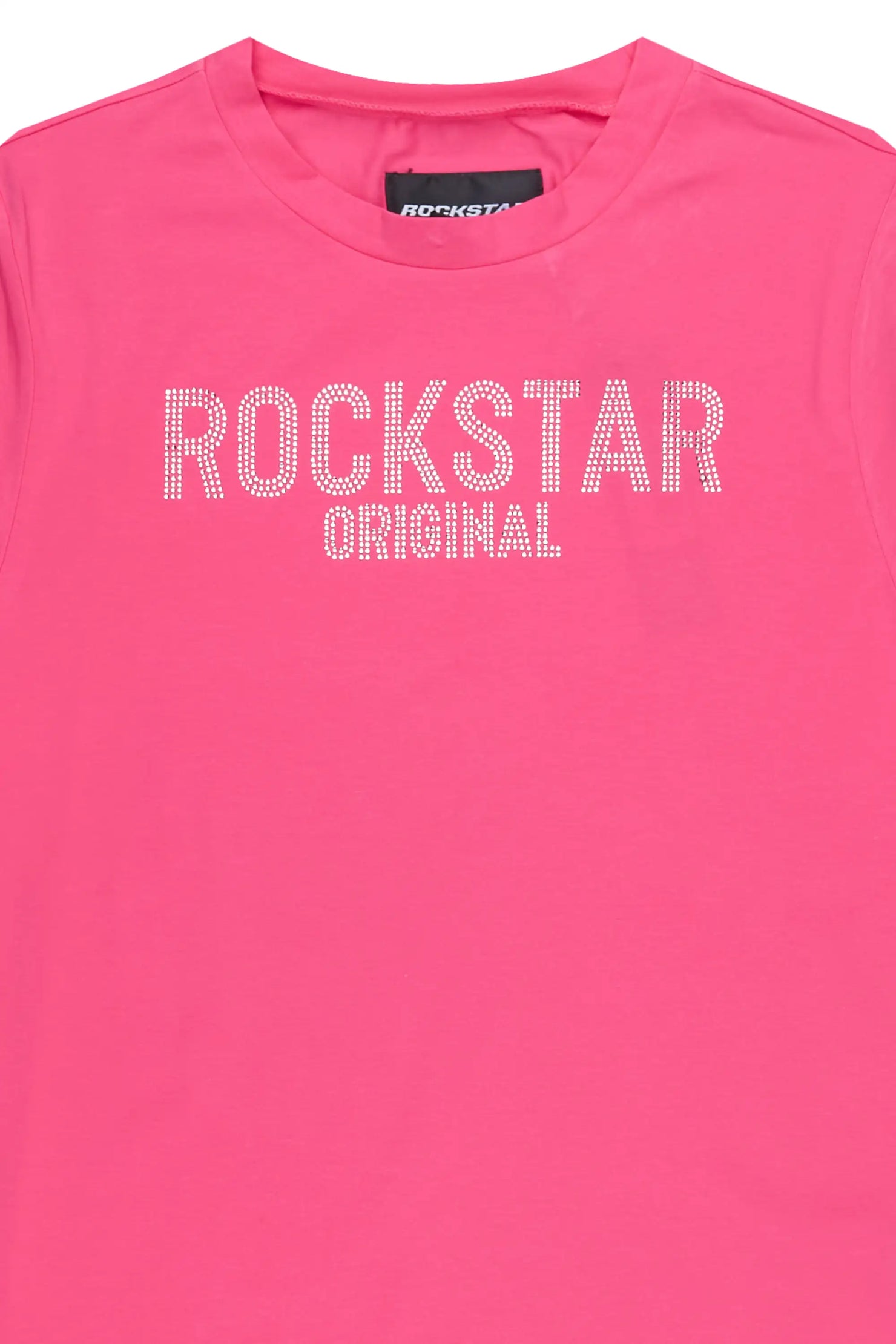 Girls Erikka Hot Pink Rhinestone Baby Tee