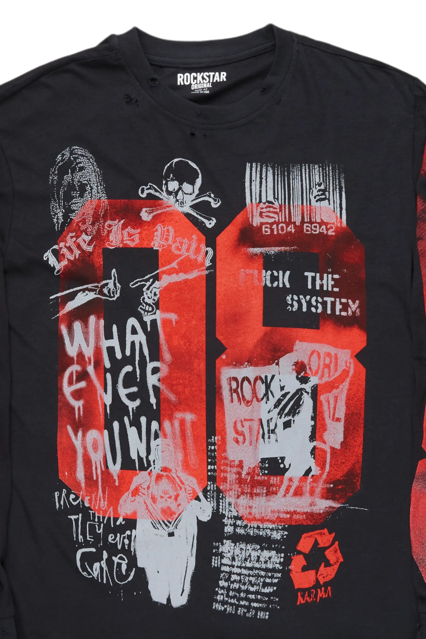 Grill Black Long Sleeve Graphic T-Shirt