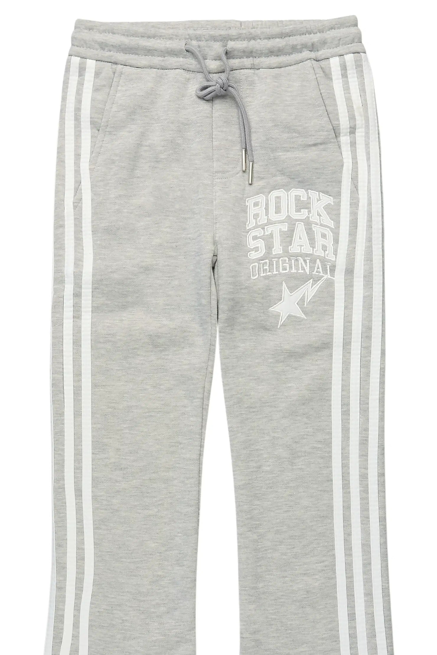 Girls Gerrit Grey Stacked Baggy Track Pant