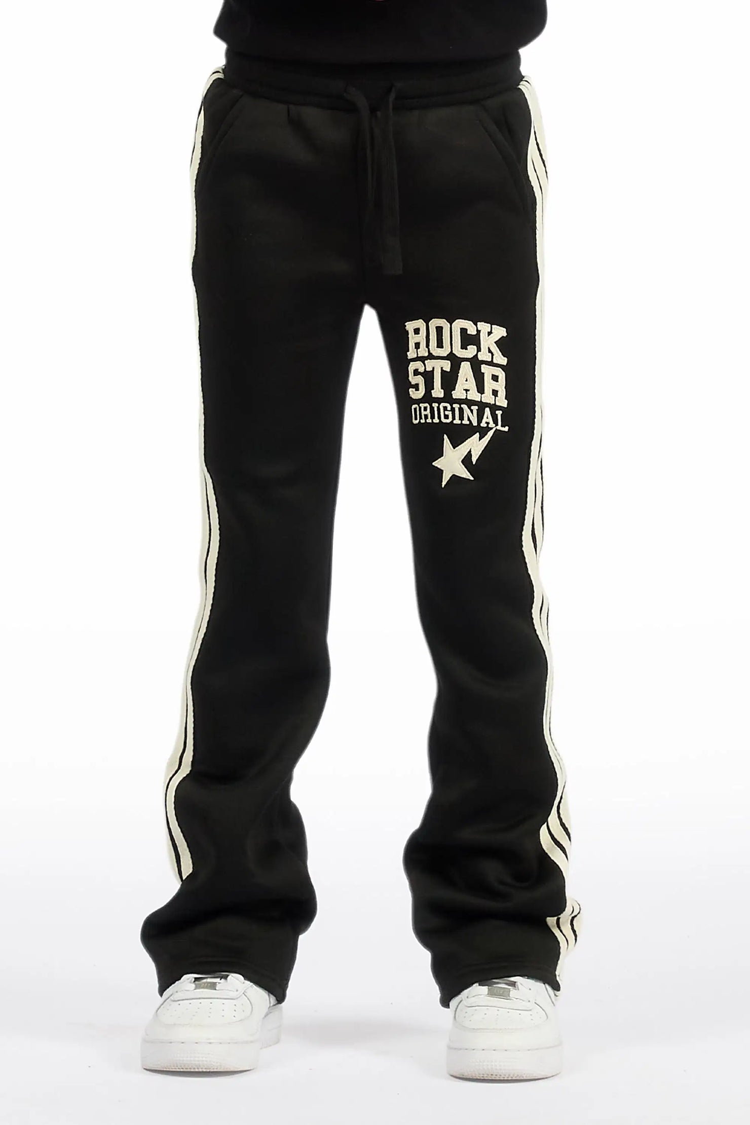 Girls Gerrit  Black  Baggy Stacked Flare Pants