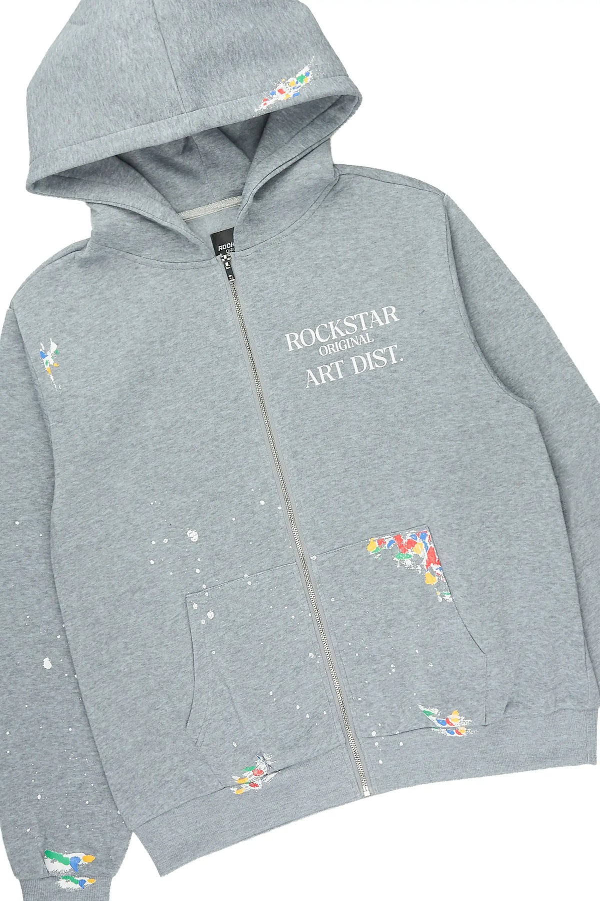 Art Dist Heather Grey Zip Up Hoodie/Stacked Track Set